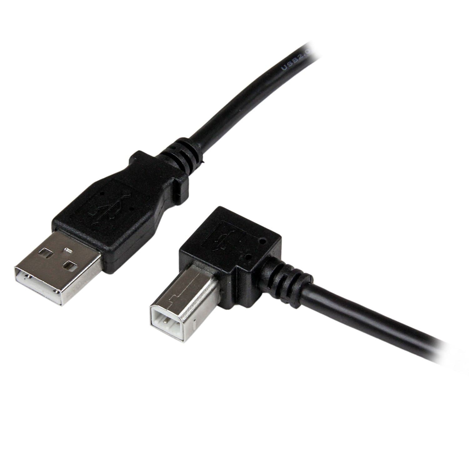 StarTech.com USB 2.0 A auf B Kabel (2m - rechts gewinkelt - St/St - USB Druckerkabel) Schwarz