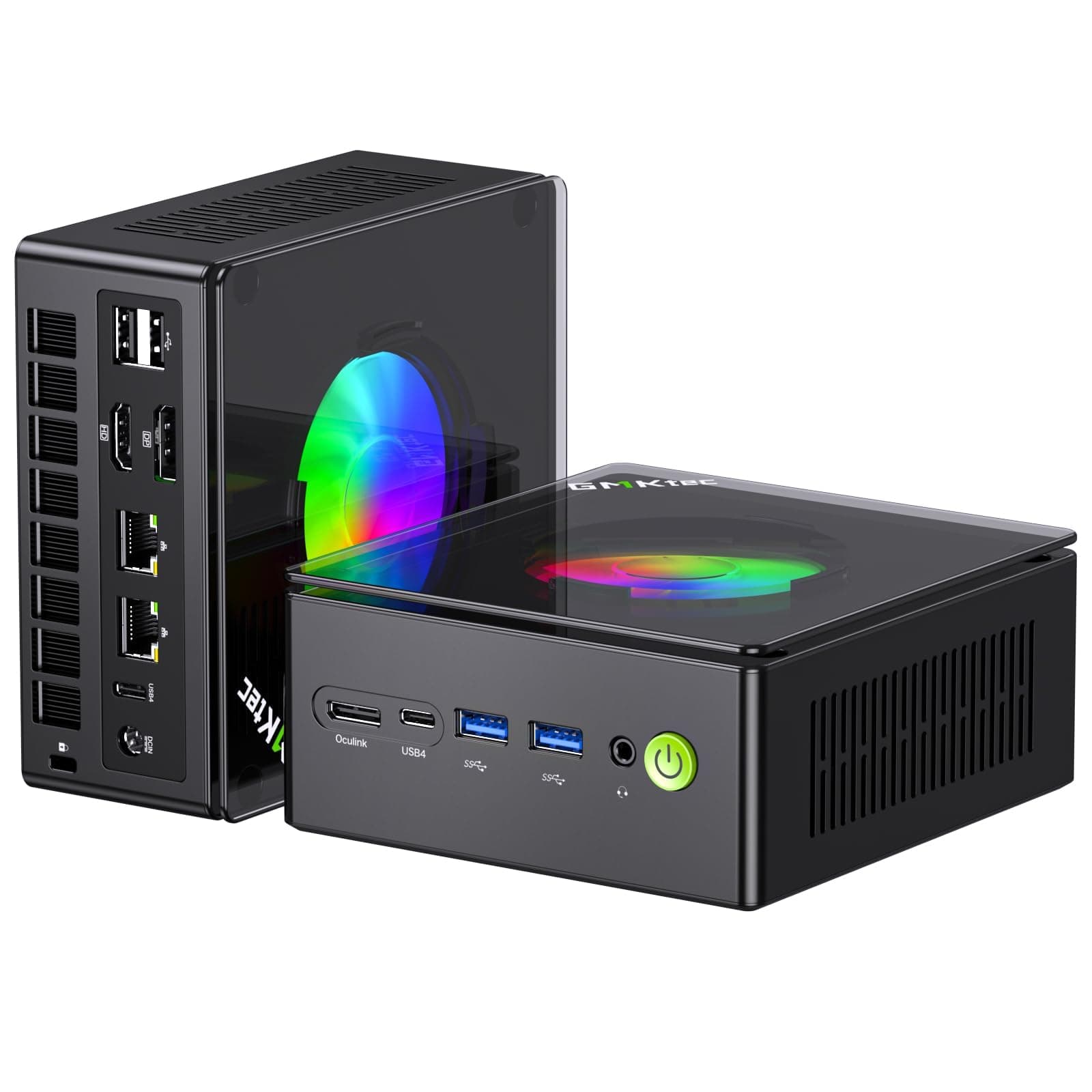 GMKtec PC de Jeu, K11 AMD Ryzen 9 8945HS (8C/16T, jusqu'à 5,2 GHz), 32 Go de RAM DDR5 1 to Mini PC Ordinateur de Bureau, Oculink, Double Carte réseau 2,5 GbE LAN, HDMI/DisplayPort/USB4*