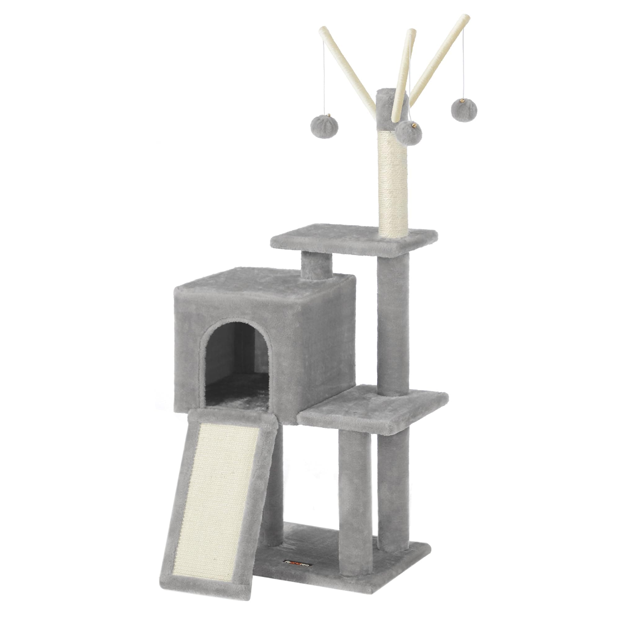 Feandrea Árbol de Gatos, Torre de Juegos, Gatito, Gris Claro PCT143W01