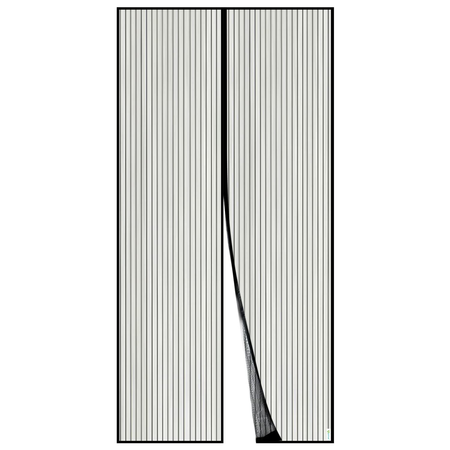 Apalus Zanzariera con Magneti per Porte, 120x240CM - Rete Fine, Tenda Totalmente Magnetica, Si Chiude da Sola - Non Accorciabile (Nero)