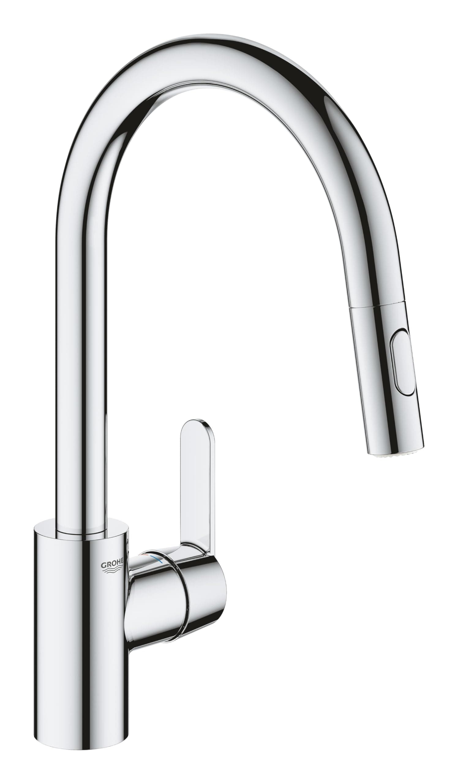 GROHE Start Curve, Grifo de cocina (caño alto, forma en C, menor consumo de agua), cromo, 31554001