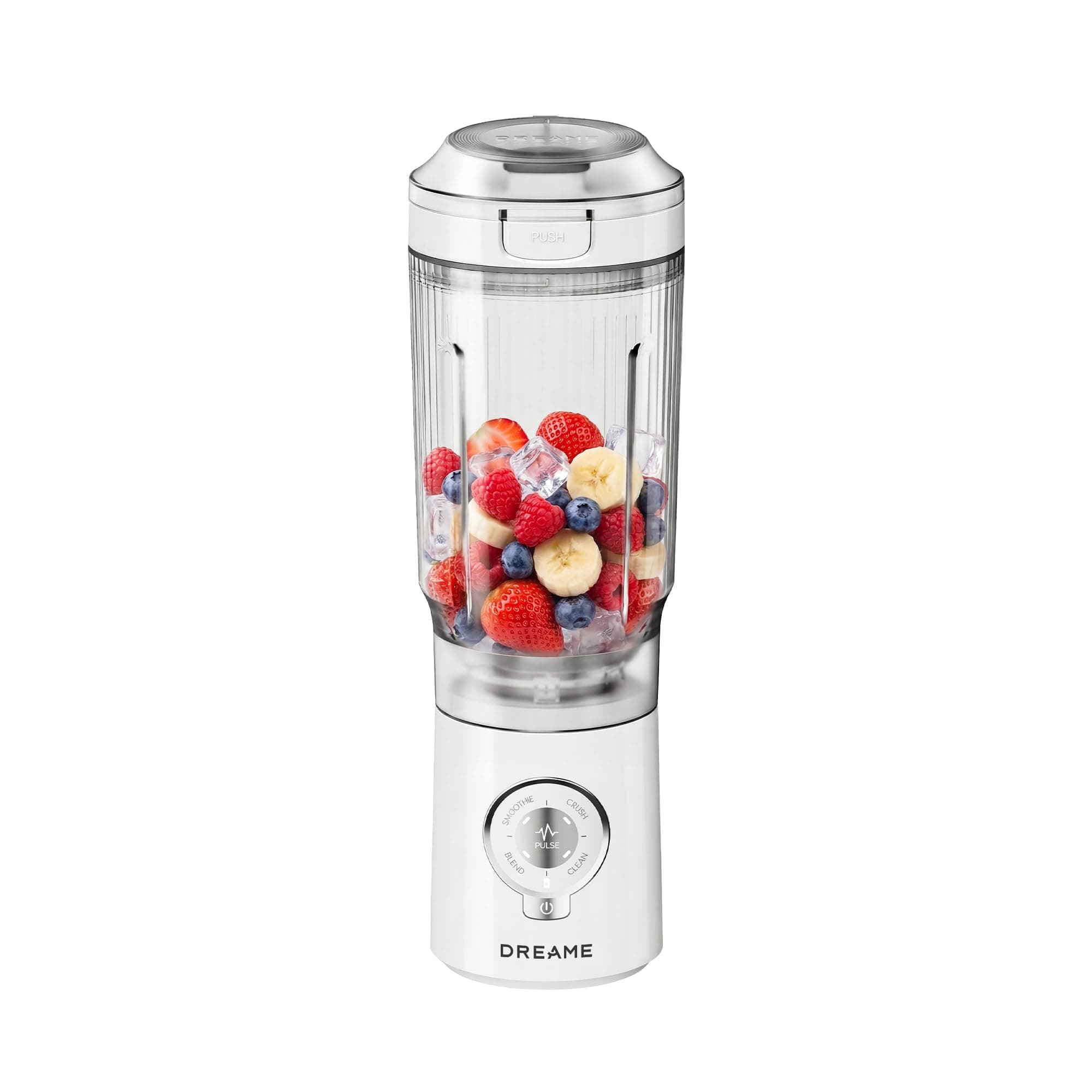 DREAME PortFresh Tragbarer Mixer, Abnehmbares Motorgehäuse, Schnellladen, 880 ml BPA-freier Mixbecher (500 ml Mixkapazität), 5 voreingestellte Funktionen, Selbstreinigungsmodus,Spülmaschinenfest,Weiß