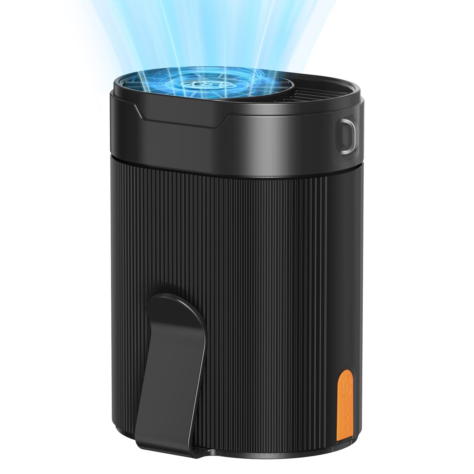 COZOME Ventilador Portátil Cintura/Cuello, Batería 3000mAh 25H Autonomía,Turbo 6600RPM 4 Velocidades Ajustables Manos Libres para Senderismo,Exteriores,Trabajo -Ventilador Enfriamiento Regalo Verano