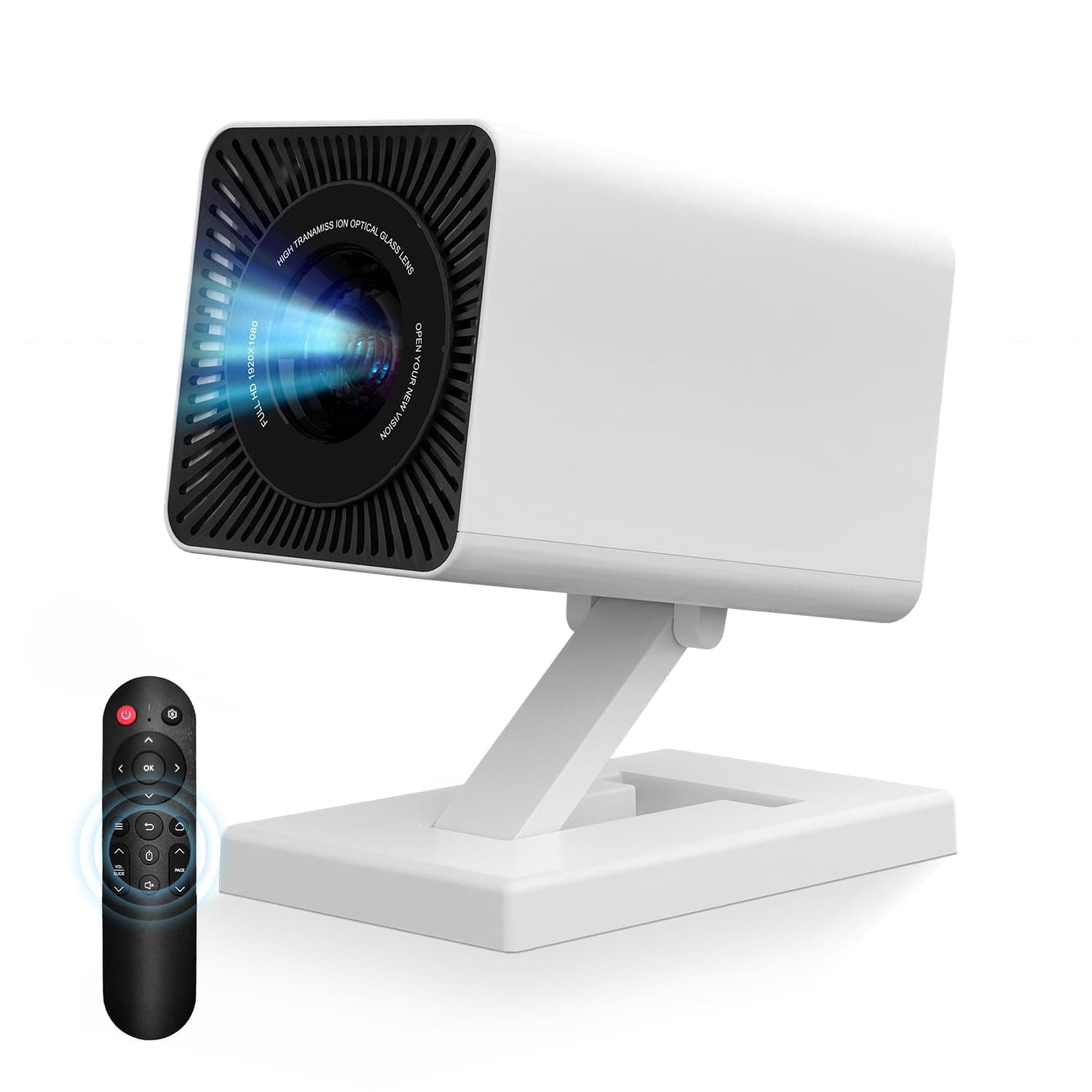 Mini Proiettore 4K Android 11, Proiettores Portatile 5G WiFi BT 5.4, Proiettore Full HD 1080P, Visione di 120 Pollici, Correzione Trapezoidale, HDMI/USB/Smartphone (bianco)