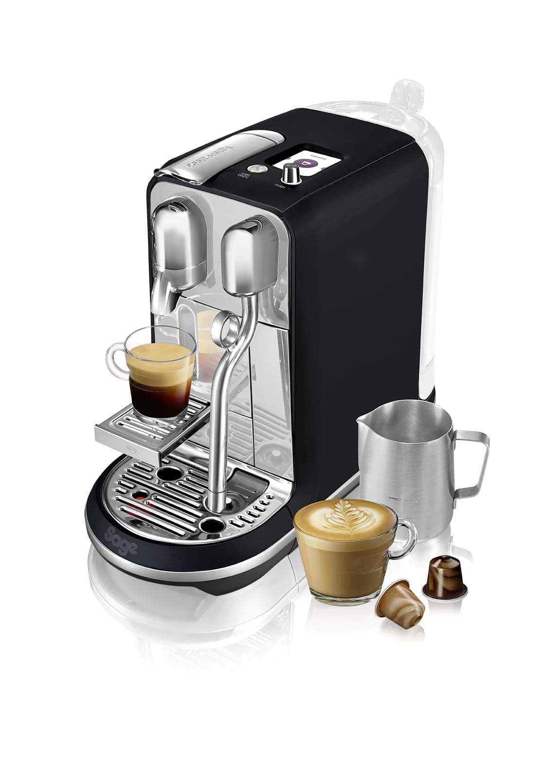 Nespresso Creatista Plus Cafetière Noire SNE800BTR, by Sage Appliances