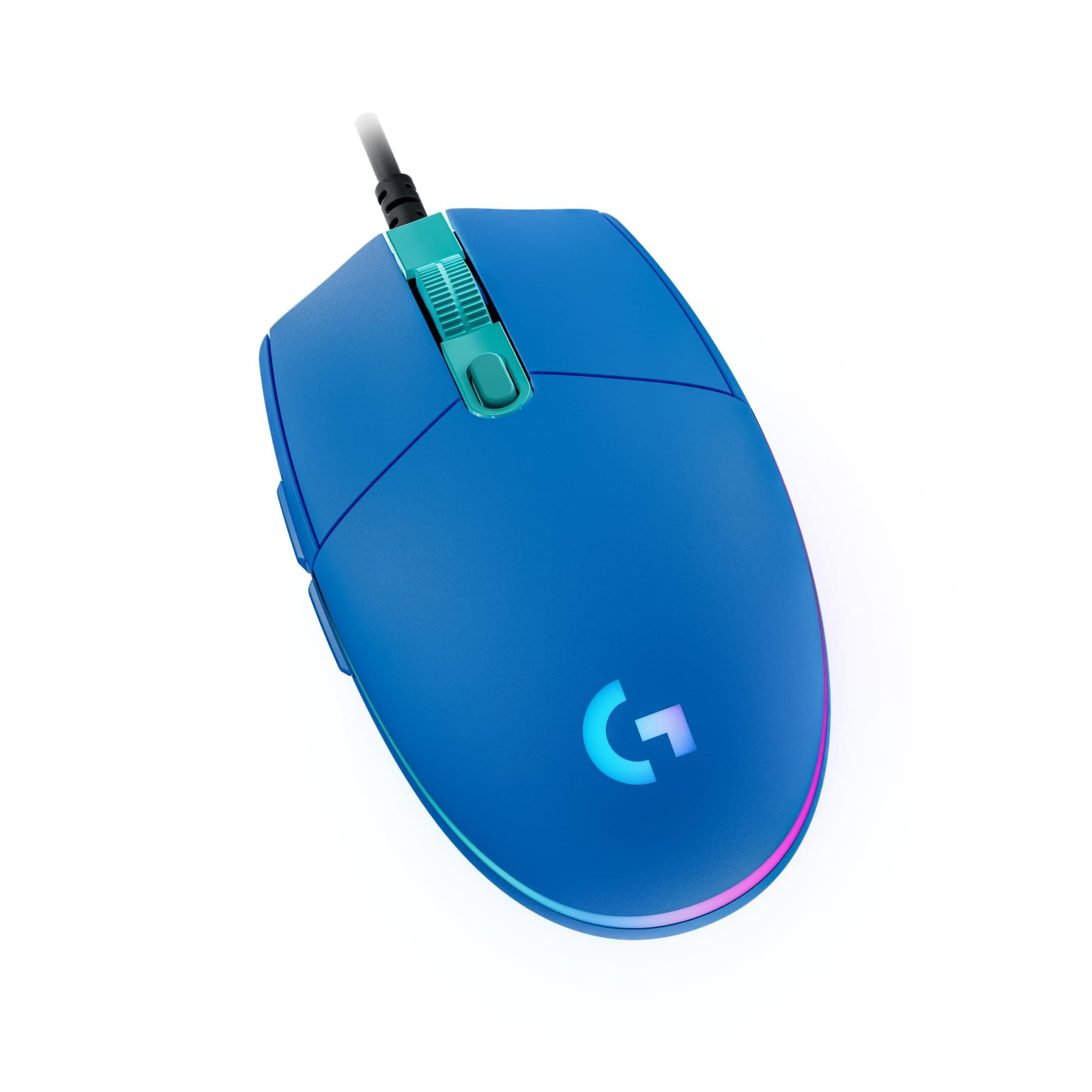 Logitech G G203 LIGHTSYNC Mouse Gaming con Illuminazione RGB, Personalizzabile, 6 Pulsanti Programmabili, Sensore per Gaming, Tracciamento a 8000 DPI, Peso Ridotto - Blu