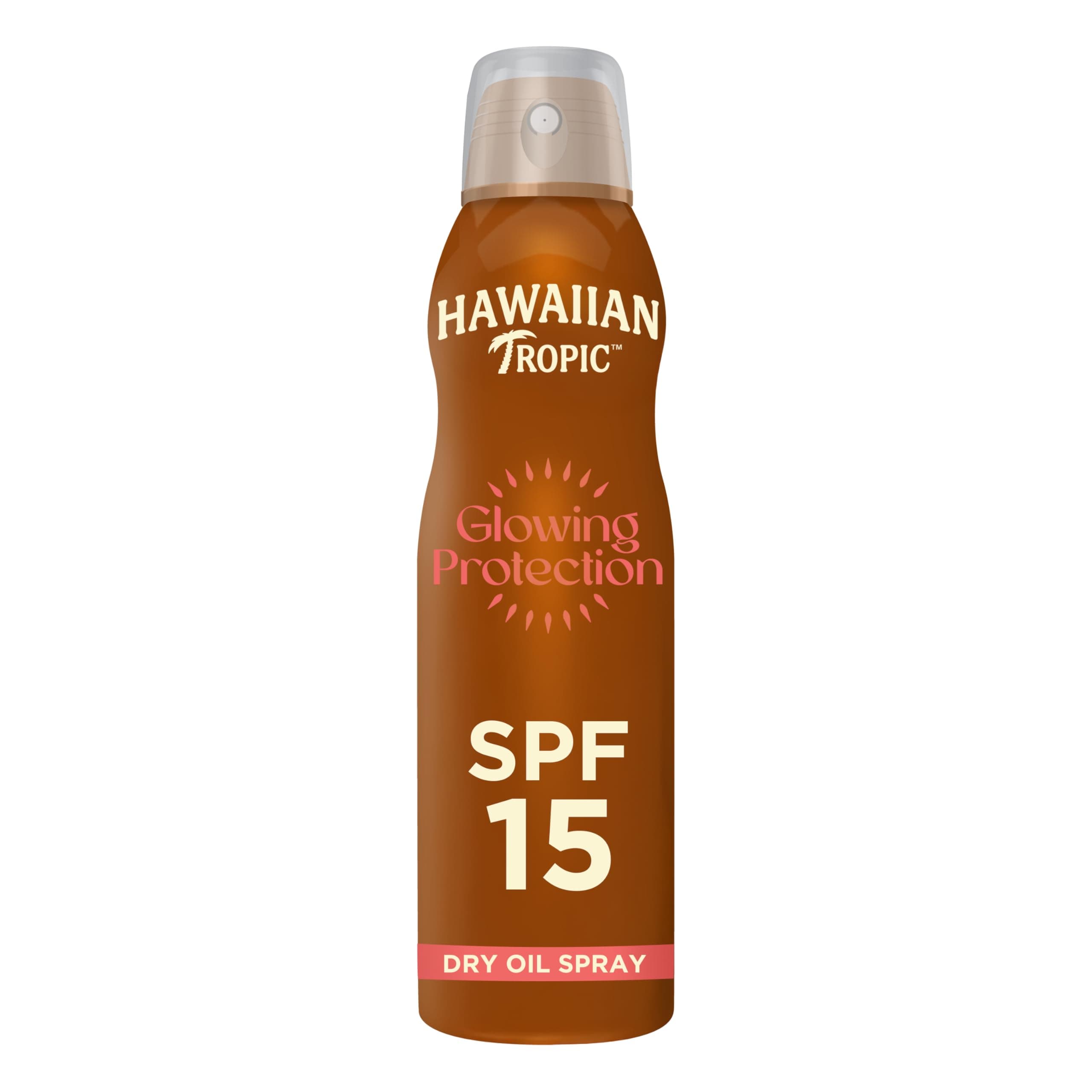 Hawaiian Tropic Olio Secco Spray Nebulizzante Protettivo, Resistente all'Acqua con Protezione Solare SPF 15 UVA e UVB, Profumo Tropicale con Ingredienti Botanici delle Hawaii, 177 ml