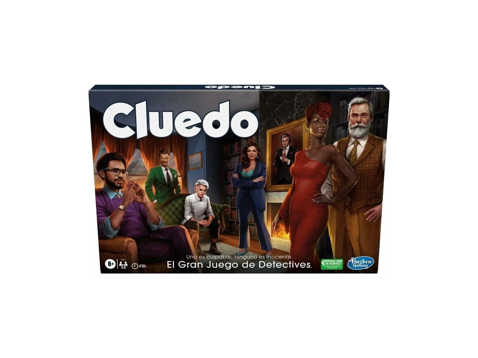 Hasbro Gaming Cluedo Rediseñado, Juego de Mesa, Estrategia y Acertijos, Tablero de Mansión Tudor, Personajes Clásicos, Fiestas en Familia, Regalos para Niños y Niñas a Partir de 8 Años