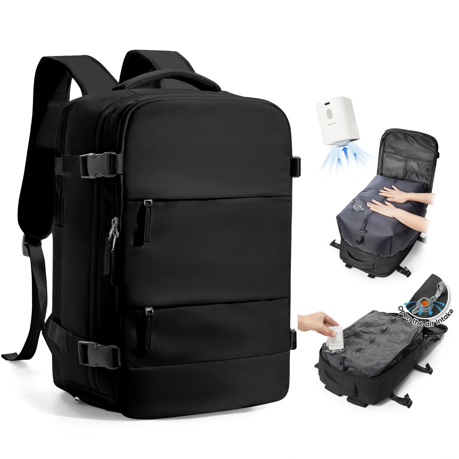 SZLX Zaino Ryanair 40x30x20 Sottovuoto Zaino da Viaggio 40x20x25 Ryanair Wizzair Donna da escursionismo impermeabile Zaino Casual Laptop da 14 Pollici con porta di ricarica USB Scomparto per Scarpe