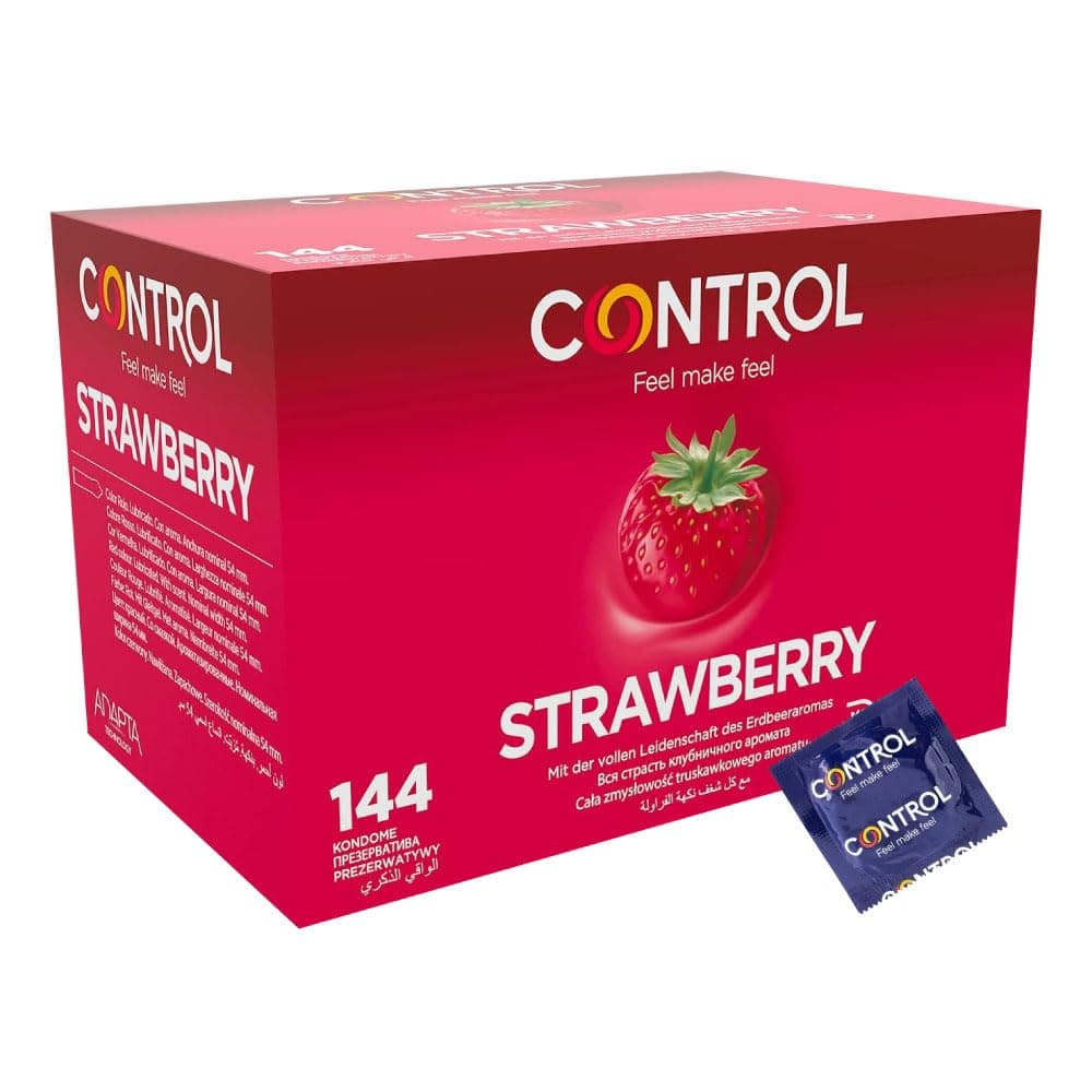 Control Strawberry preservativi aromatizzati alla fragola - 144 profilattici
