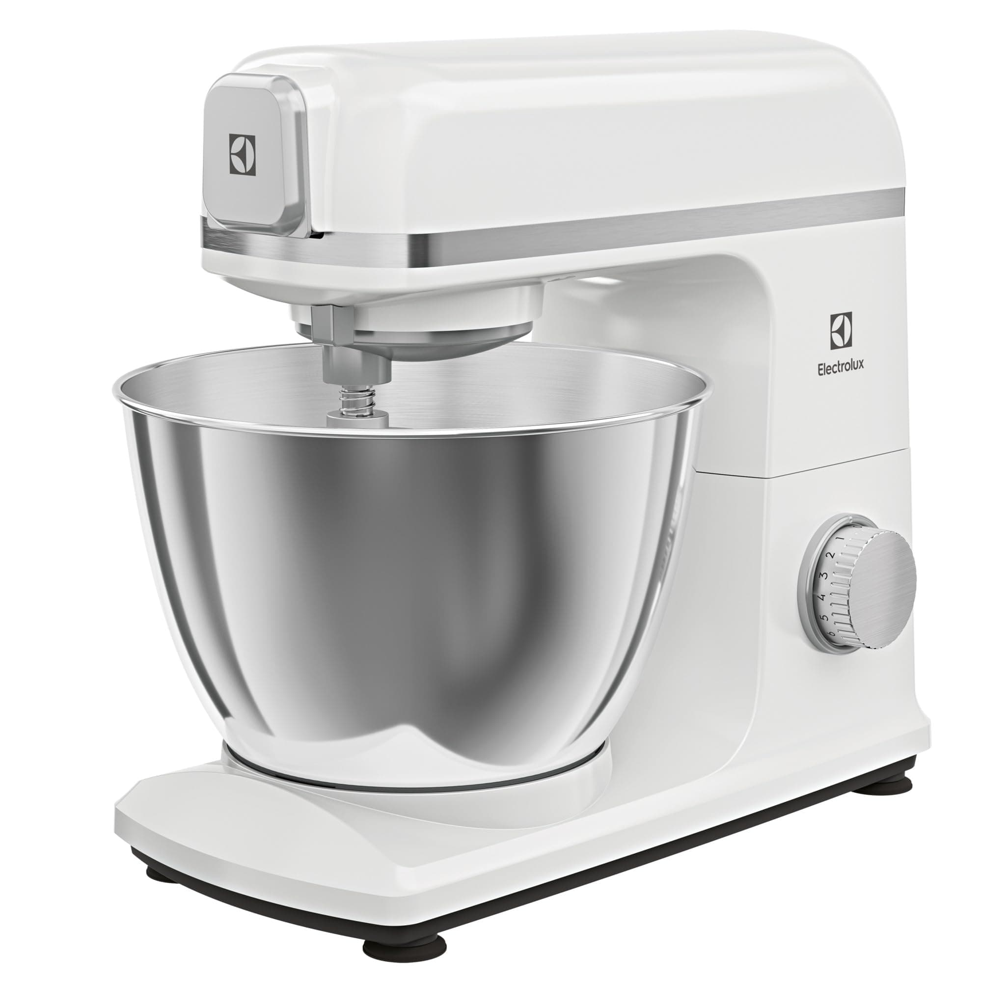 Electrolux Impastatrice Planetaria Create 5 E5KM1-4SWB, Potente 1200W, con Frusta e Gancio per impastare, in Alluminio Pressofuso, Ciotola 5L in Acciaio Inox, colore Bianco