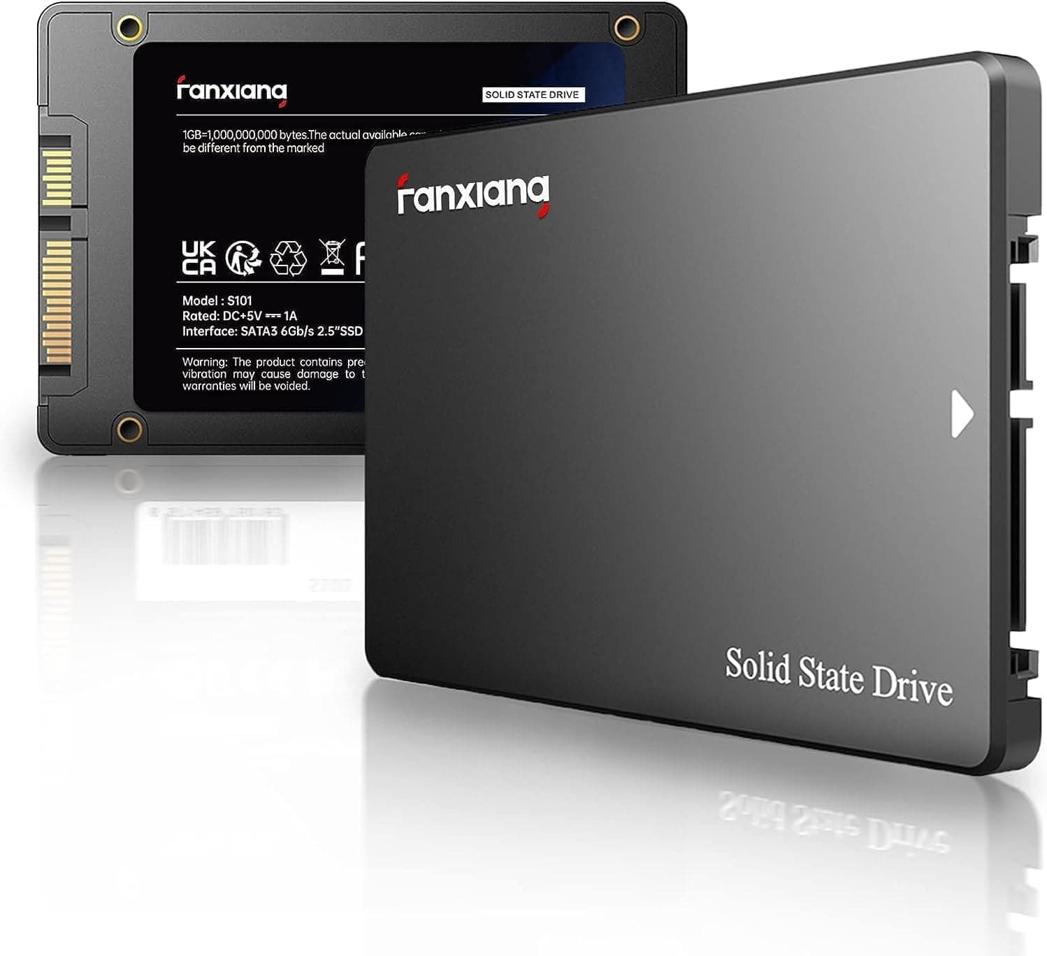 fanxiang S101 4TB SSD SATA III 6Gb/s 2.5" Unidad Interna de Estado sólido, Velocidad de Lectura de hasta 550MB/seg, Compatible con computadoras portátiles y PC de Escritorio (Negro)
