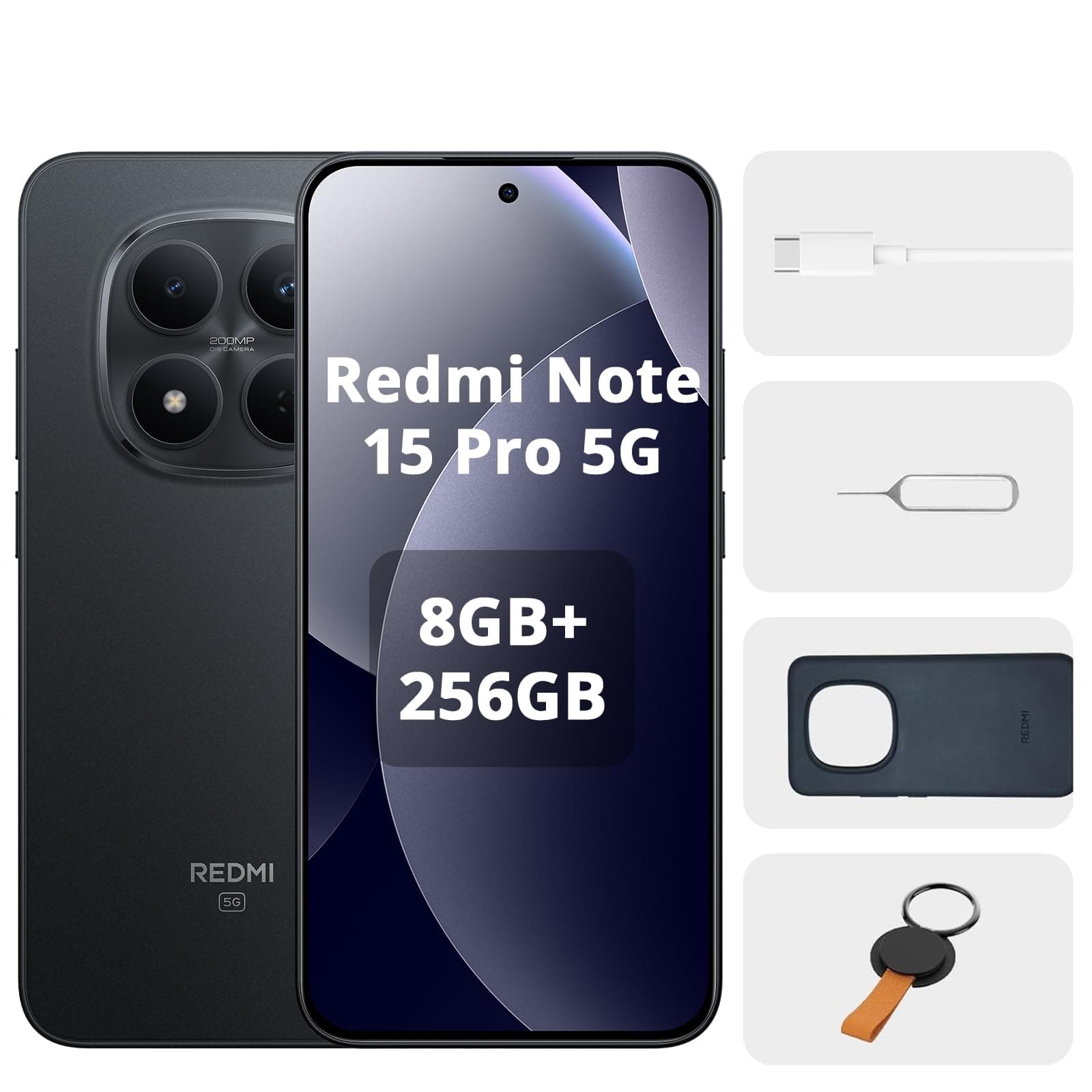 Xiaomi Redmi Note 15 Pro 5G de 8+256GB, Pantalla AMOLED 1.5K de 6.83 pulgadas, Procesador MediaTek Dimensity 7400-Ultra, Cámara 200MP, Batería 6580 mAh, Titanio
