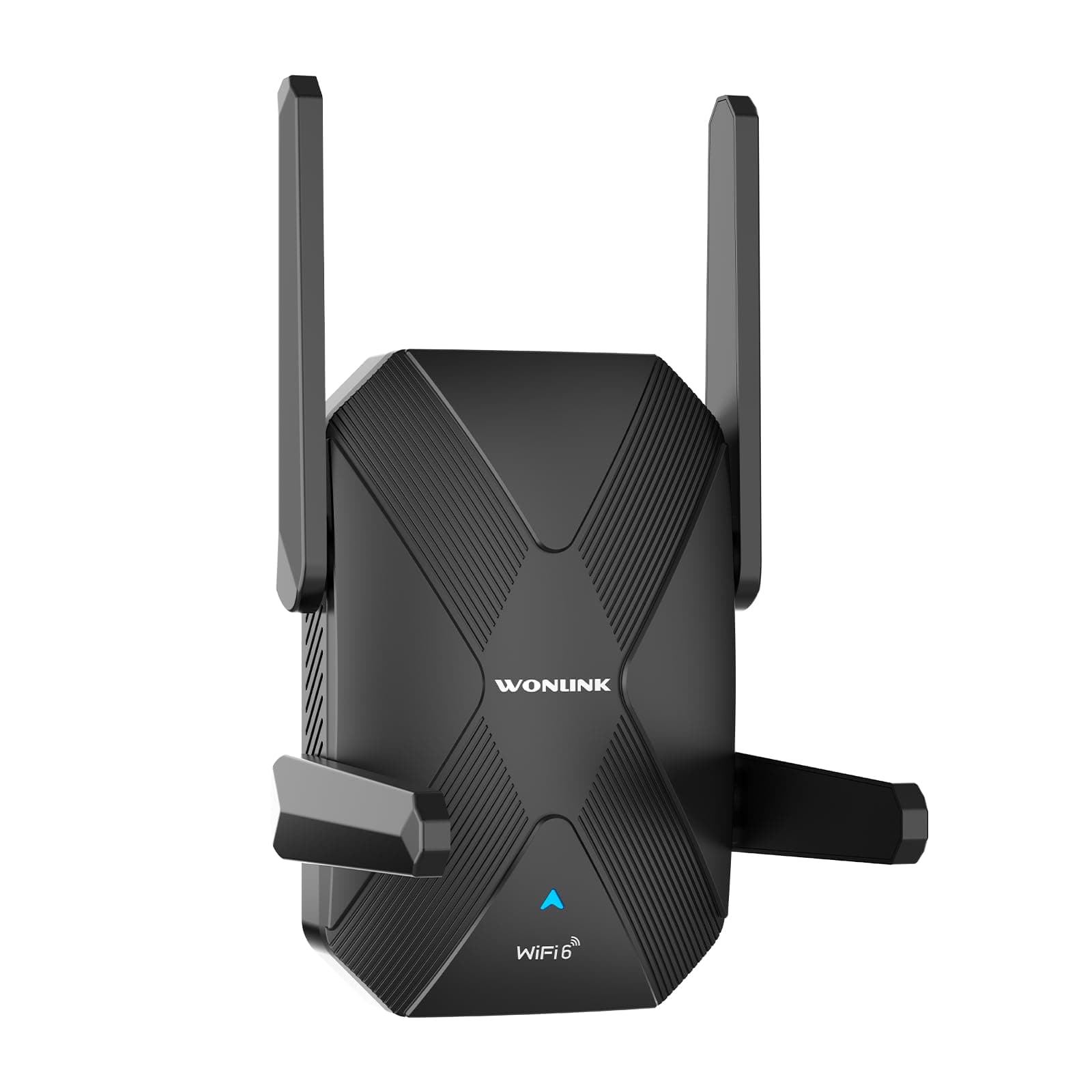 WONLINK Repetidor WiFi 6 Amplificador Señal WiFi, AX1500 Dual Banda 5/2.4Ghz con 4 Antenas, Puerto de Ethernet, WPS, Luz Indicadora de Señal, Extensor WiFi Soporte Modo Repetidor/Router/Ap,Enchufe EU