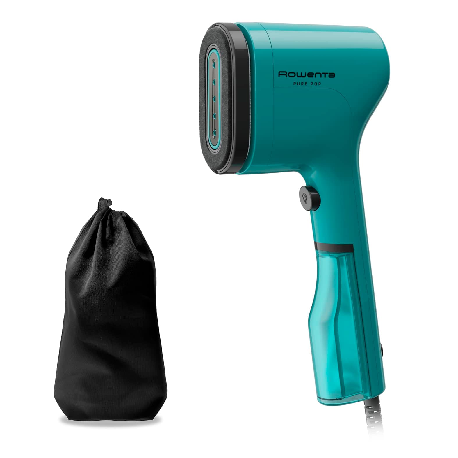 Rowenta Pure Pop, Ferro da Stiro Verticale Portatile a Vapore, Utile per Stirare e Igienizzare i Tuoi Capi, con Sistema Reversibile, Riscaldamento Rapido, Potenza 1300W, Colore Verde 1, DR2024