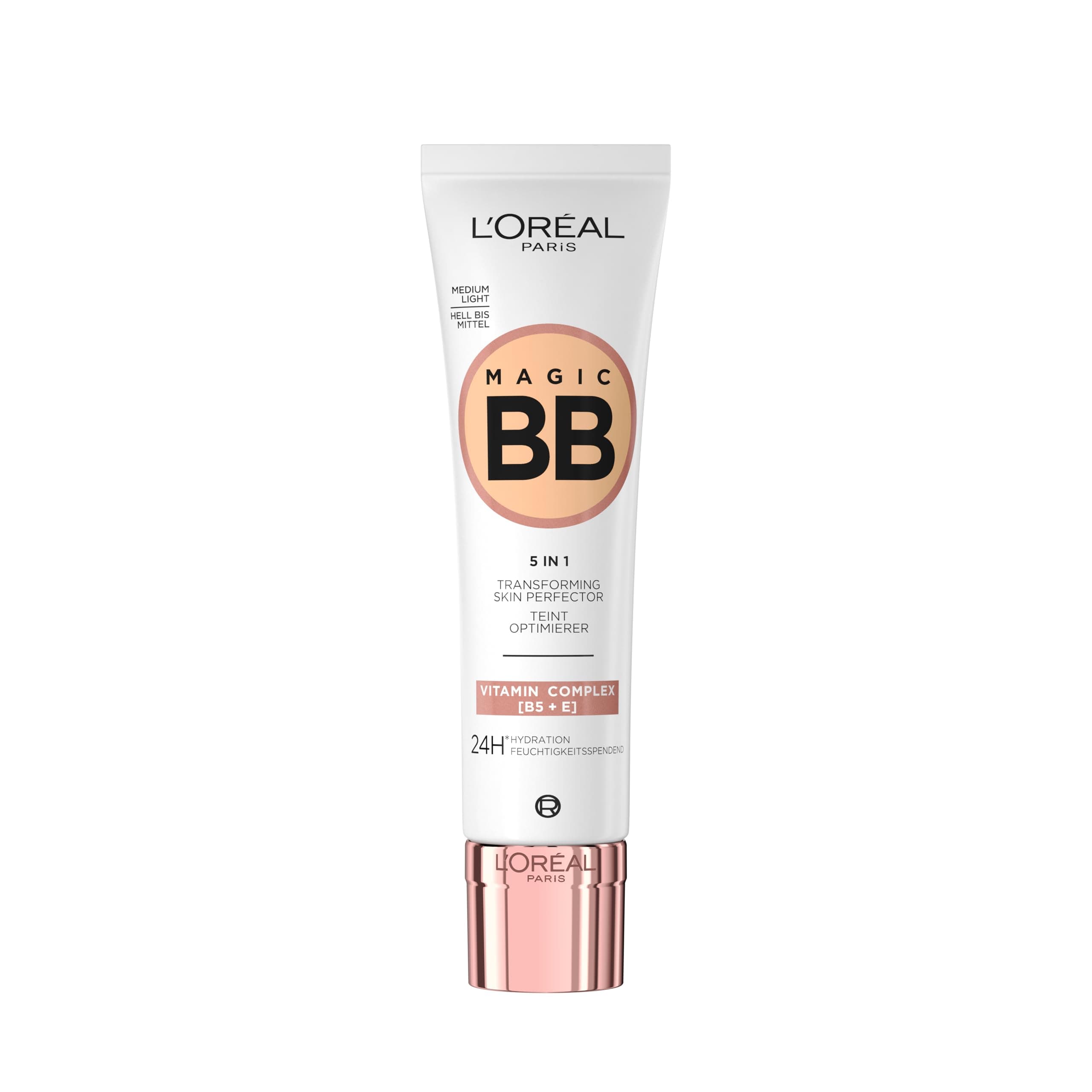 L'Oréal Paris, Crema Colorata Idratante e Uniformante, Con Vitamine B5 ed E, Pelle Idratata Fino a 24h, Con SPF 20, 03 Medium Light, 30 ml (l'imballaggio può variare)