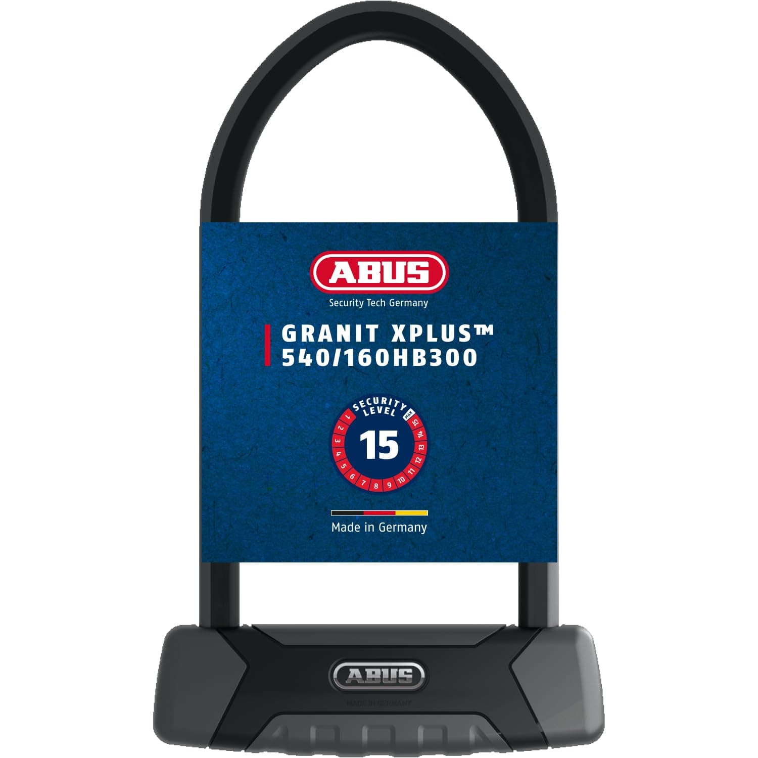 ABUS Bügelschloss Granit XPlus 540 + USH-Halterung - Fahrradschloss mit 13 mm starkem Bügel und XPlus Zylinder - ABUS-Sicherheitslevel 15