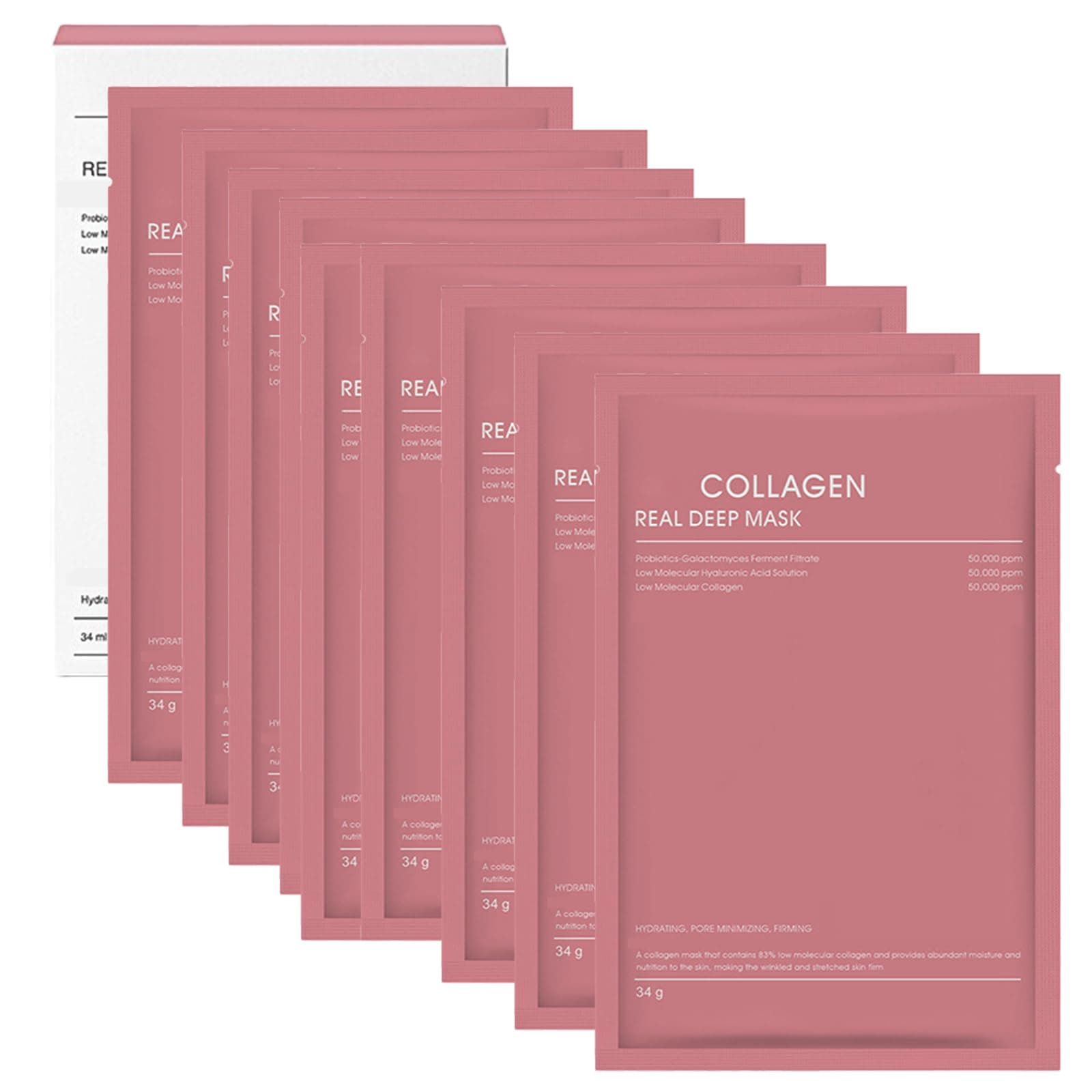 Bio-Collagen Real Deep Mask, Bio Collagen Overnight Face Mask, Maschera Viso Coreana Overnight, Maschera Idratante, Migliora L'elasticità e Riduce le Linee Sottili e le Rughe (4)