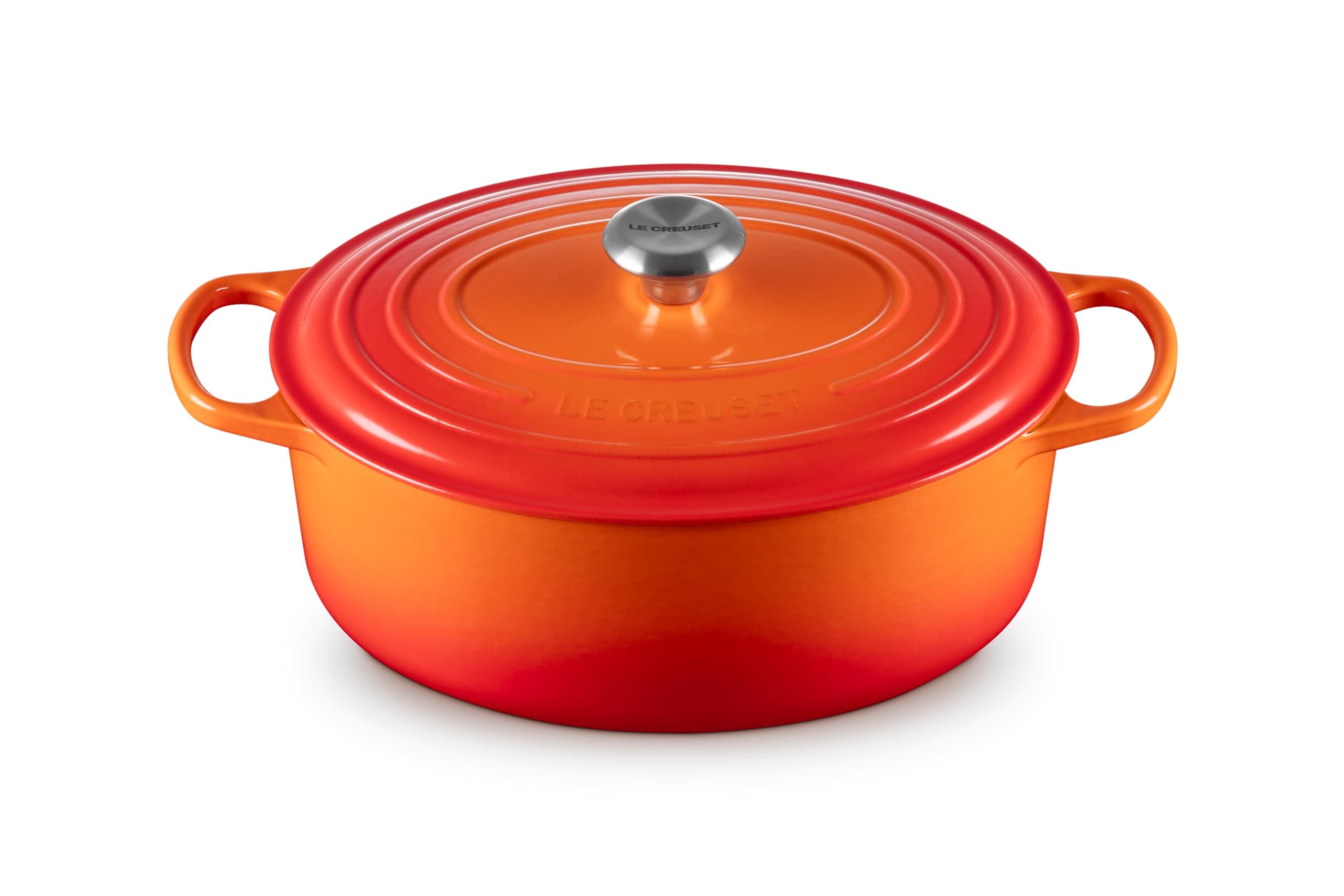 Le Creuset Cocotte en Fonte Émaillée Signature avec Couvercle, 31cm, Ovale, 6,3 L, 5,705 kg, Volcanique, 21178310902430