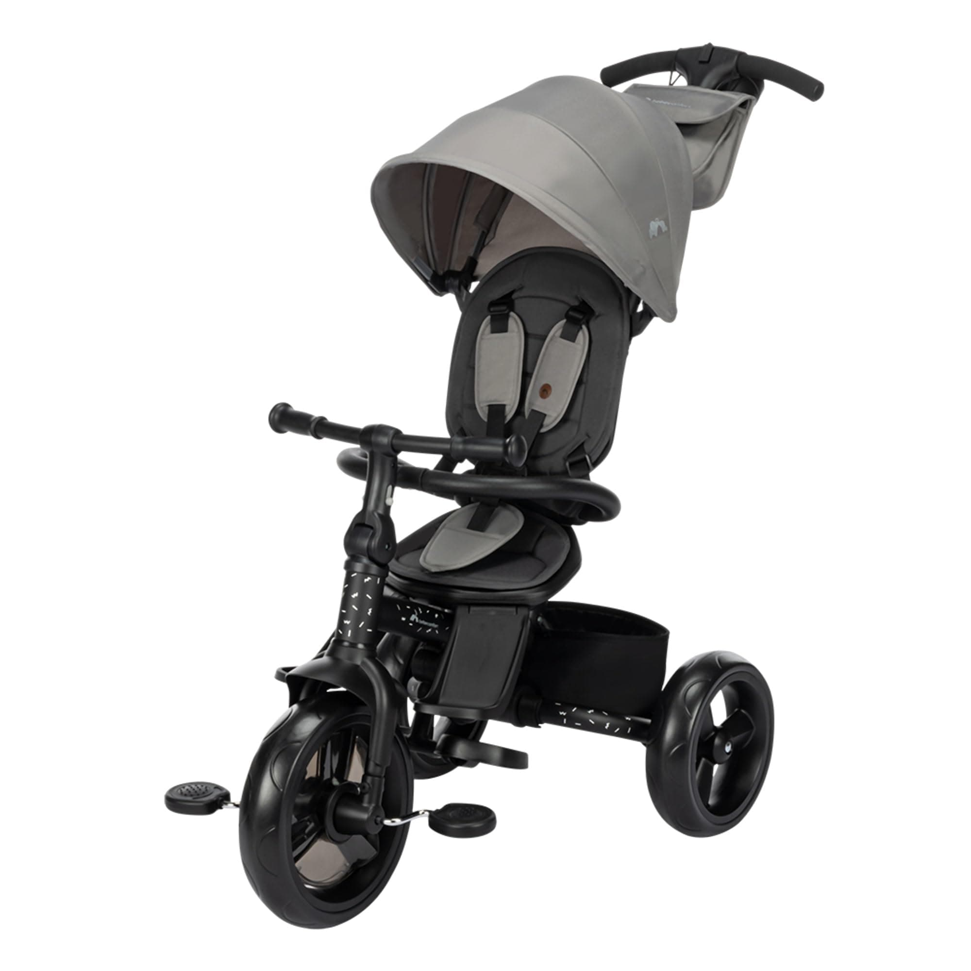 Bebeconfort Windy, Triciclo Evolutivo con Manillar para Padres, 10M-4A, 0-25 kg, Ajustable al Niño, Asiento Cómodo y Reversible, Capota Protectora, Plegado Compacto, Bicicleta Infantil, Tinted Stone