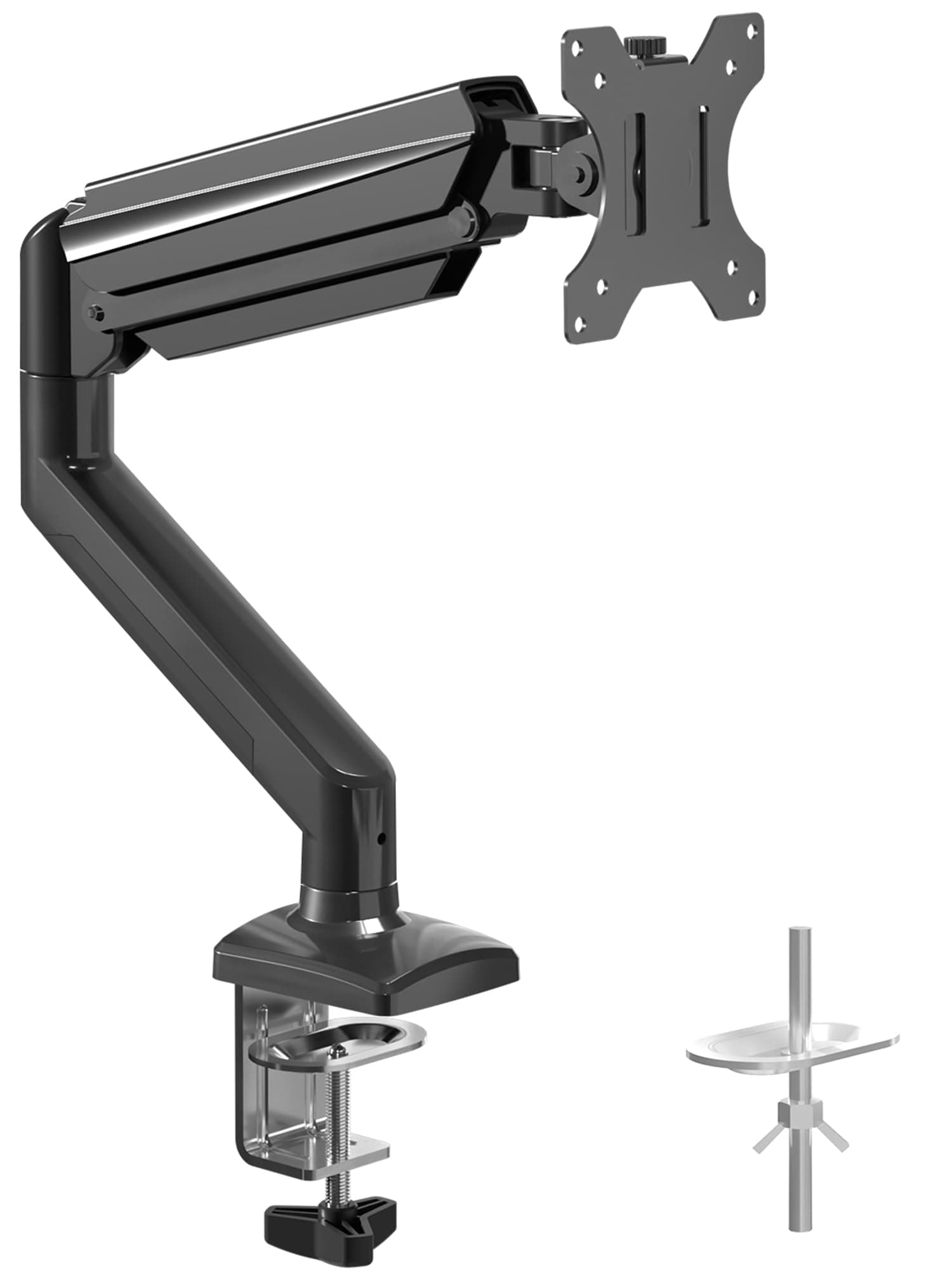Suptek Brazo Monitor para Pantallas de 13-32 Pulgadas, VESA 75 y 100 mm, Giratorio de 360°, Inclinación Ajustable, Altura Regulable, Soporte de Monitor Escritorio con Resorte de Gas(MD01A)