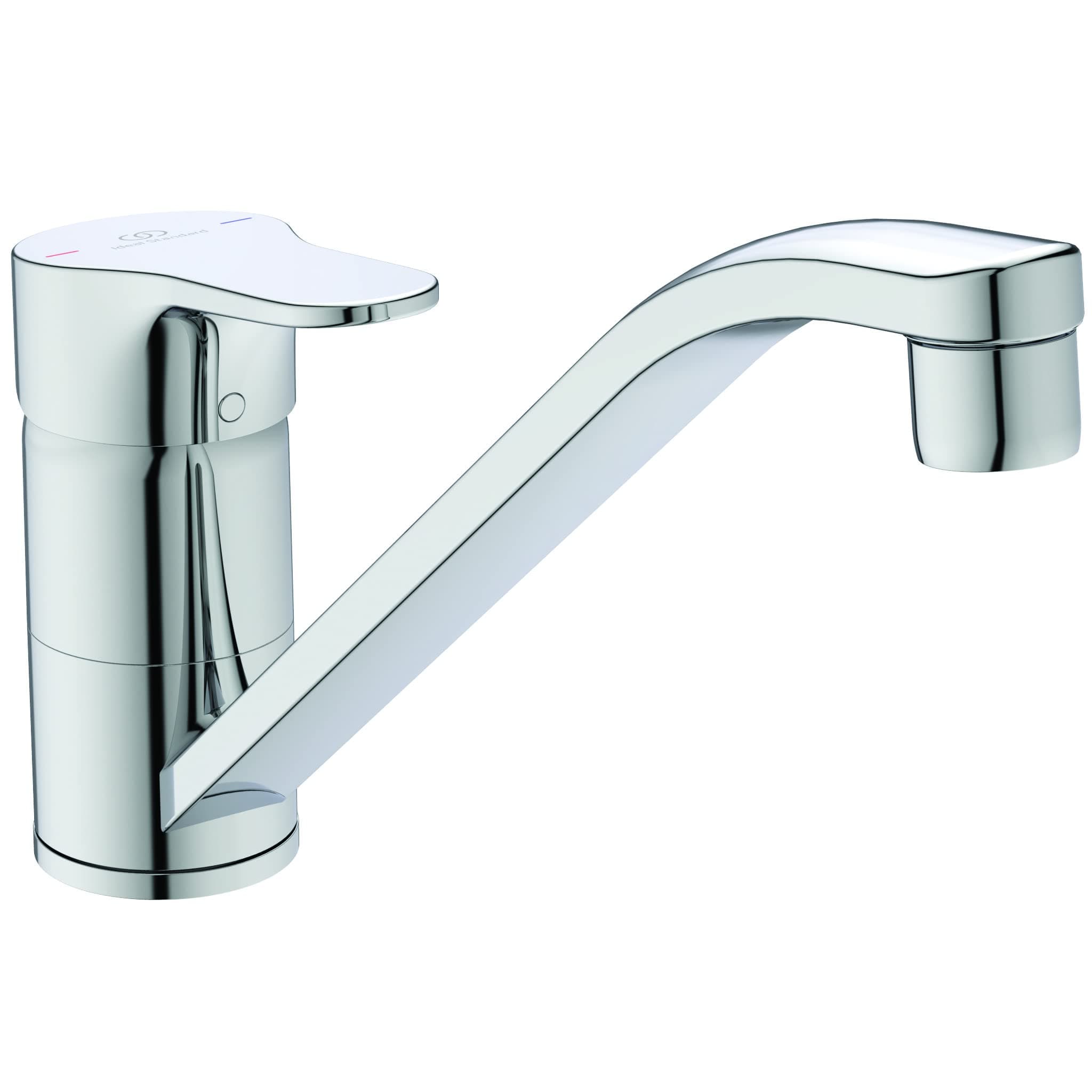 Ideal Standard - Cerabase, Miscelatore cucina monocomando a bocca bassa, Da appoggio, Cromato
