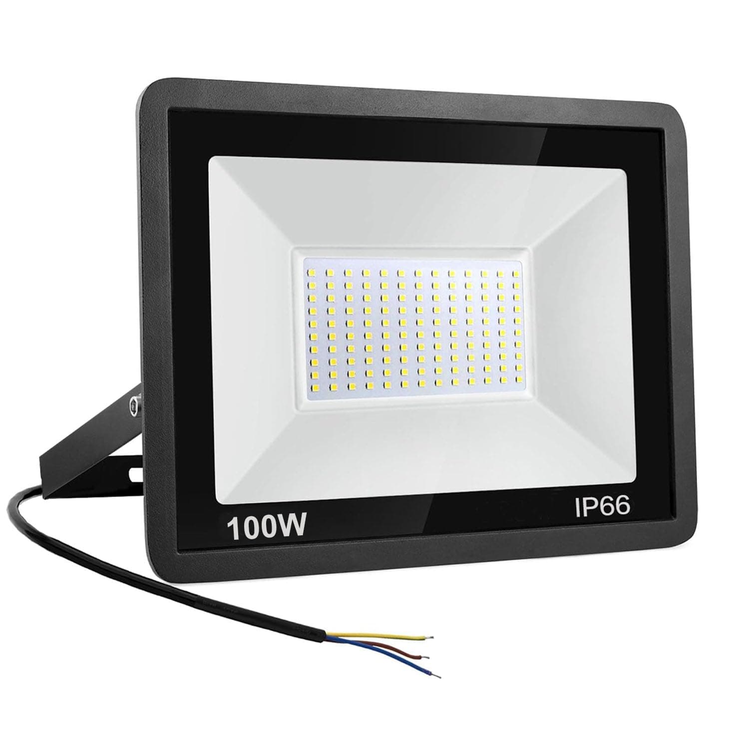 Niserelesa Focos LED Exterior 100W, IP66 Impermeable Foco Proyector LED, Blanco Frío 6500K 10000 Lumen Floodlight para Casa, Garaje, Patio, Terraza, Campo