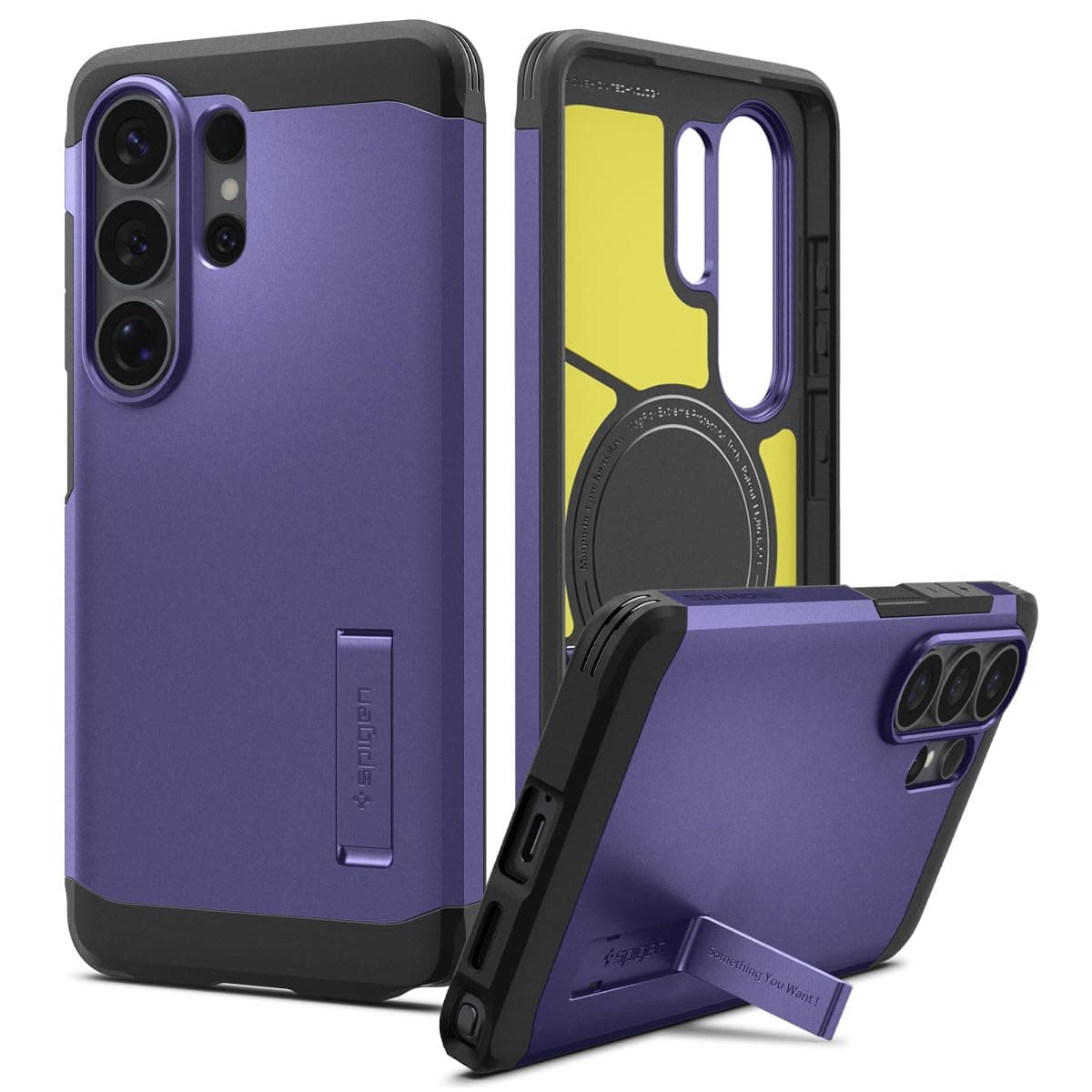 Spigen Tough Armor MagFit für Samsung Galaxy S26 Ultra Hülle [XRD-Pad Stoßdämpfung] [Militärgeprüfter Schutz] Case Handyhülle, Kompatibel mit MagSafe –Ash Violet