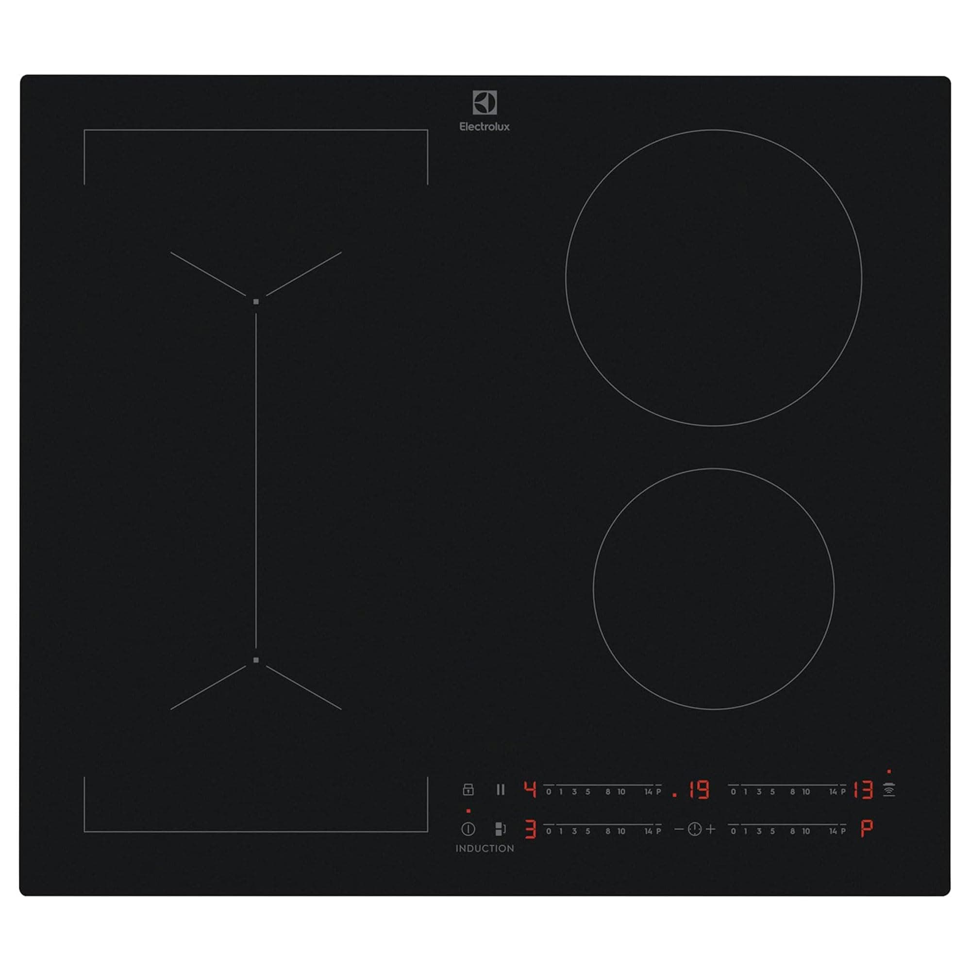 Electrolux EIV63443CT Piano cottura induzione 60cm Serie 600, 4 zone con Bridge e PowerBoost, Hob2Hood controllo cappa automatico, comandi touch slide, vetroceramica nero opaco, spegnimento automatico