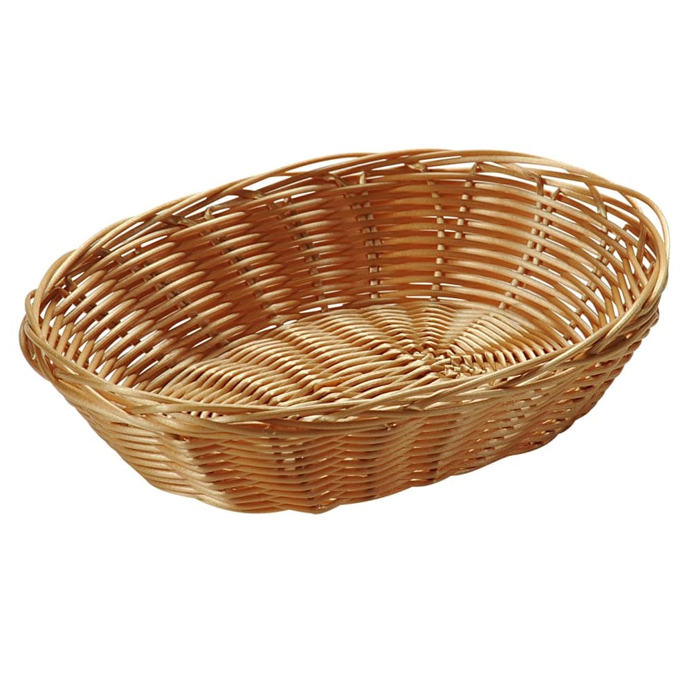 Kesper | Brot- und Obstkorb, 10er Pack, Material: Kunststoffgeflecht, Maße: 24 x 20cm/ Höhe: 6cm, Farbe: Braun|1783315