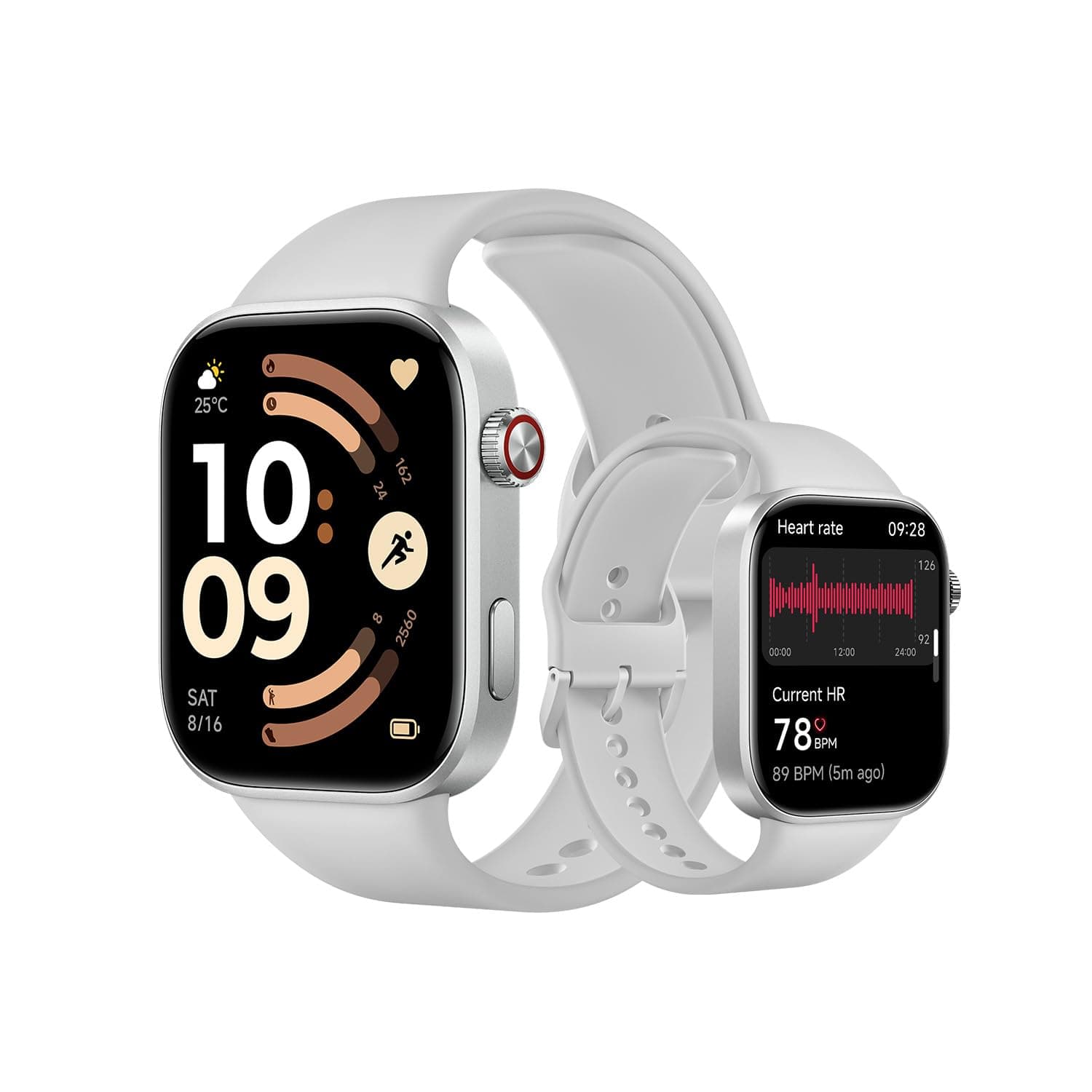 XIAOMI Redmi Watch 6, Reloj Inteligente Mujer y Hombre, Pantalla AMOLED 2.07'', Monitoreo cardíaco, sueño y estrés, 150+ Modos Deportivos, 24 Días de Batería, 5ATM, GPS, iOS & Android, Gris