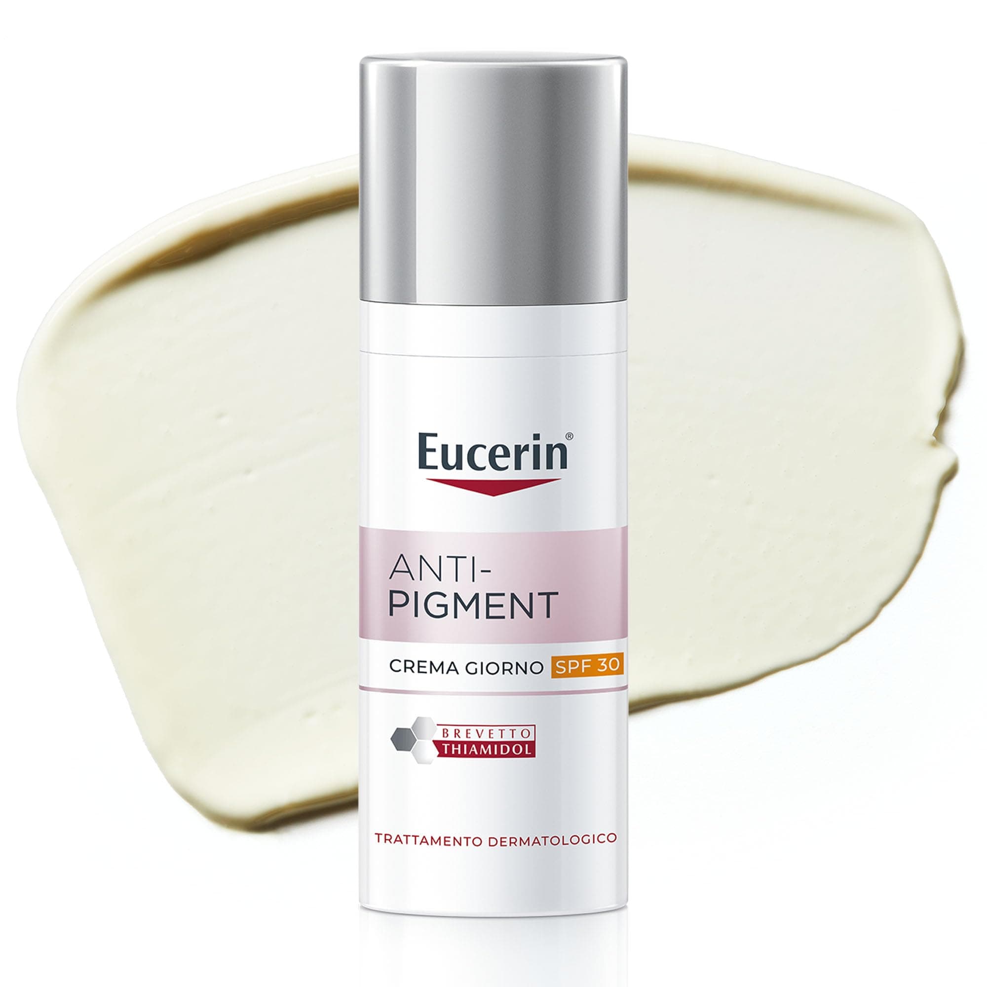 Eucerin Anti-Pigment Crema Viso Giorno SPF30 50 ml, Crema antimacchie viso per una pelle più uniforme e luminosa, Formula arricchita con SPF 30, filtri UV e Thiamidol per tutti i tipi di pelle
