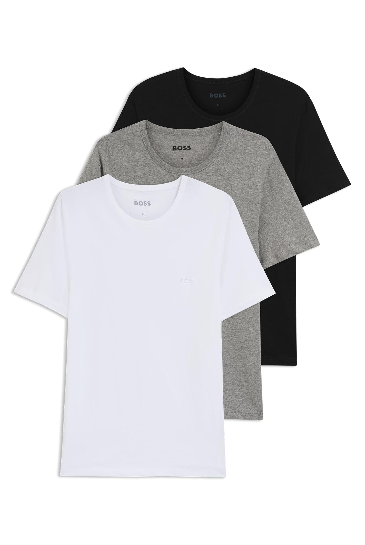 Boss Tshirt RN 3p Classic 10243514 01 Camiseta Hombre (Pack de 3)