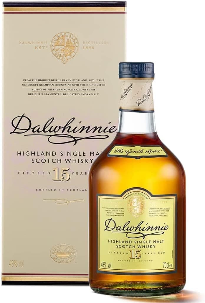 Dalwhinnie 15 Jahre, mit Geschenkverpackung, handgefertigt in den schottischen Highlands, aromatischer Single Malt Scotch Whisky, mit weichen Heidekraut- und Honignoten, 43% vol, 700 ml Einzelflasche