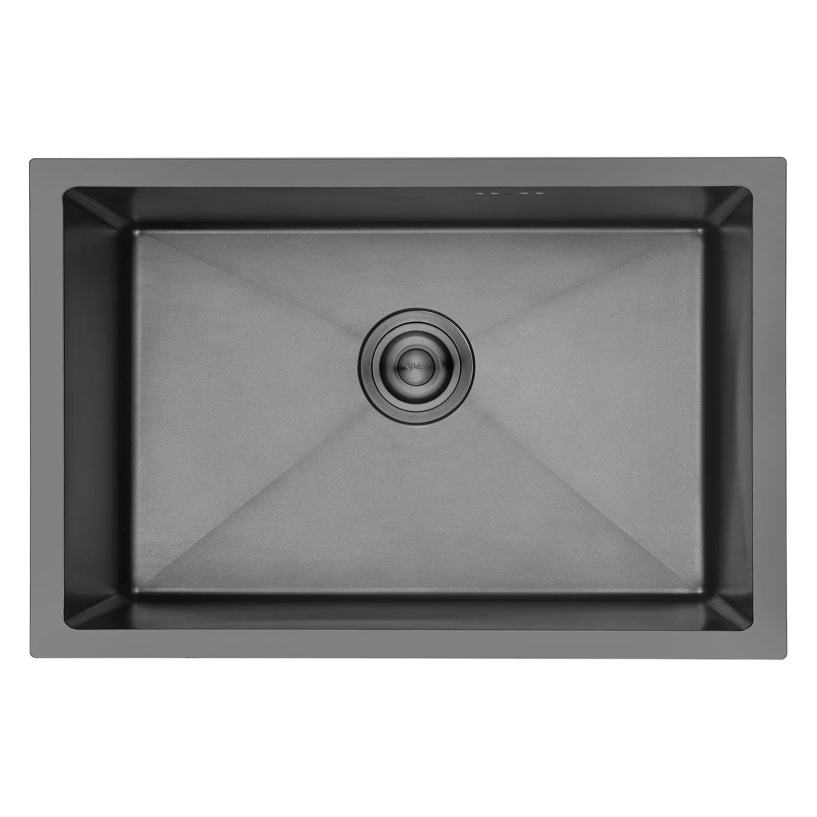 Ibergrif M87044B Fregadero Cocina 70 x 44 cm, Fregadero Bajo Encimera o Sobre Encimera con Filtro de Drenaje, Acero Inoxidable, Gris Oscuro