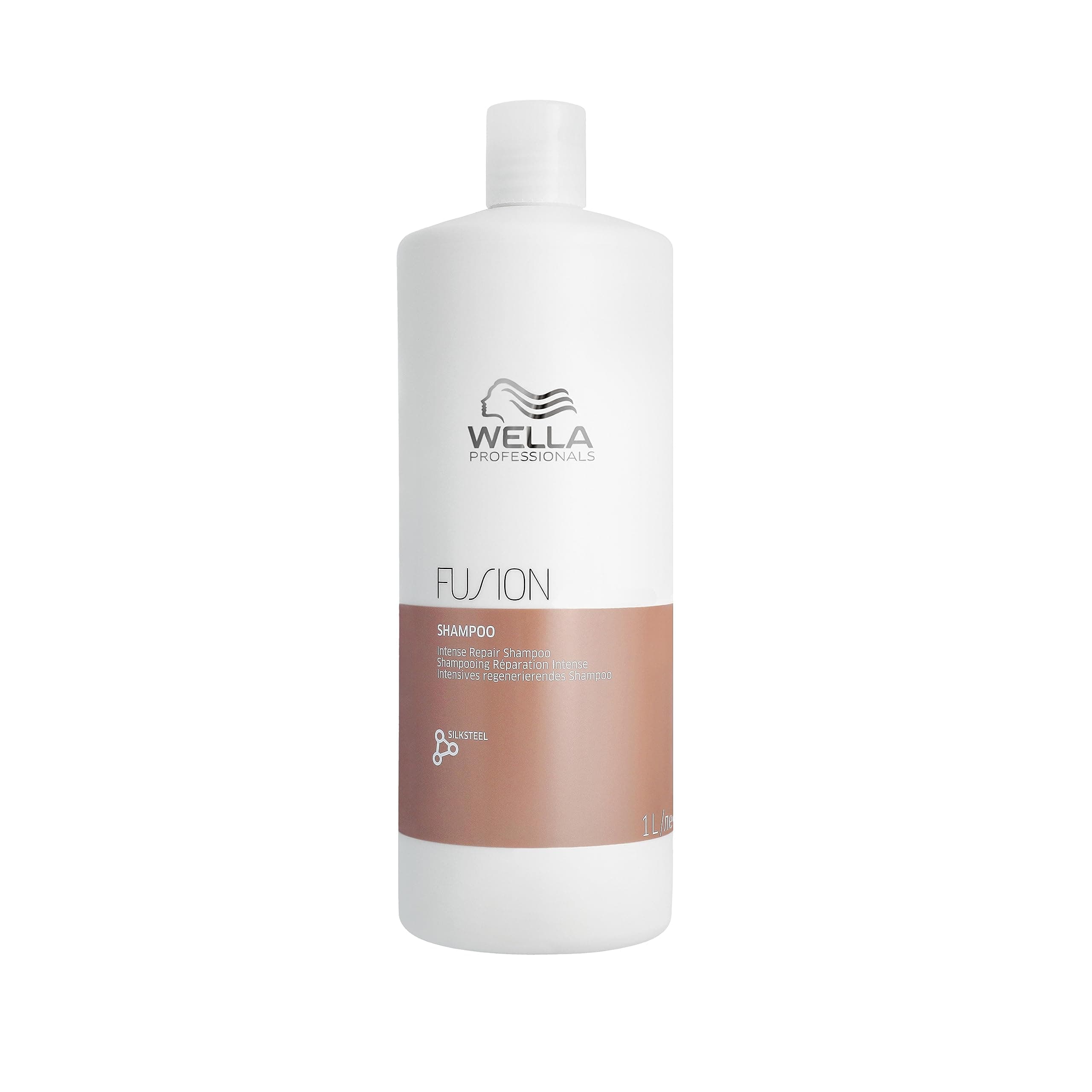 Wella Professionals FUSION Shampoo - Tecnologia Wella Professionals per capelli setosi - Shampoo professionale per capelli con aloe vera e vitamina E