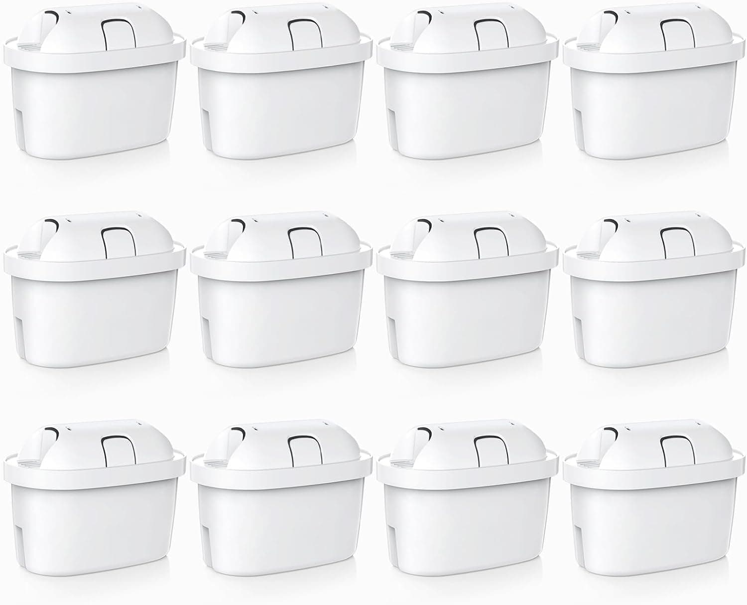 Molifal Lot de 12 cartouches filtrantes à eau compatibles avec Brita Maxtra, Maxtra+, pour carafes Marella, Style, Elemaris, filtration en 5 étapes, élimine le chlore, les odeurs, les métaux, sans BPA