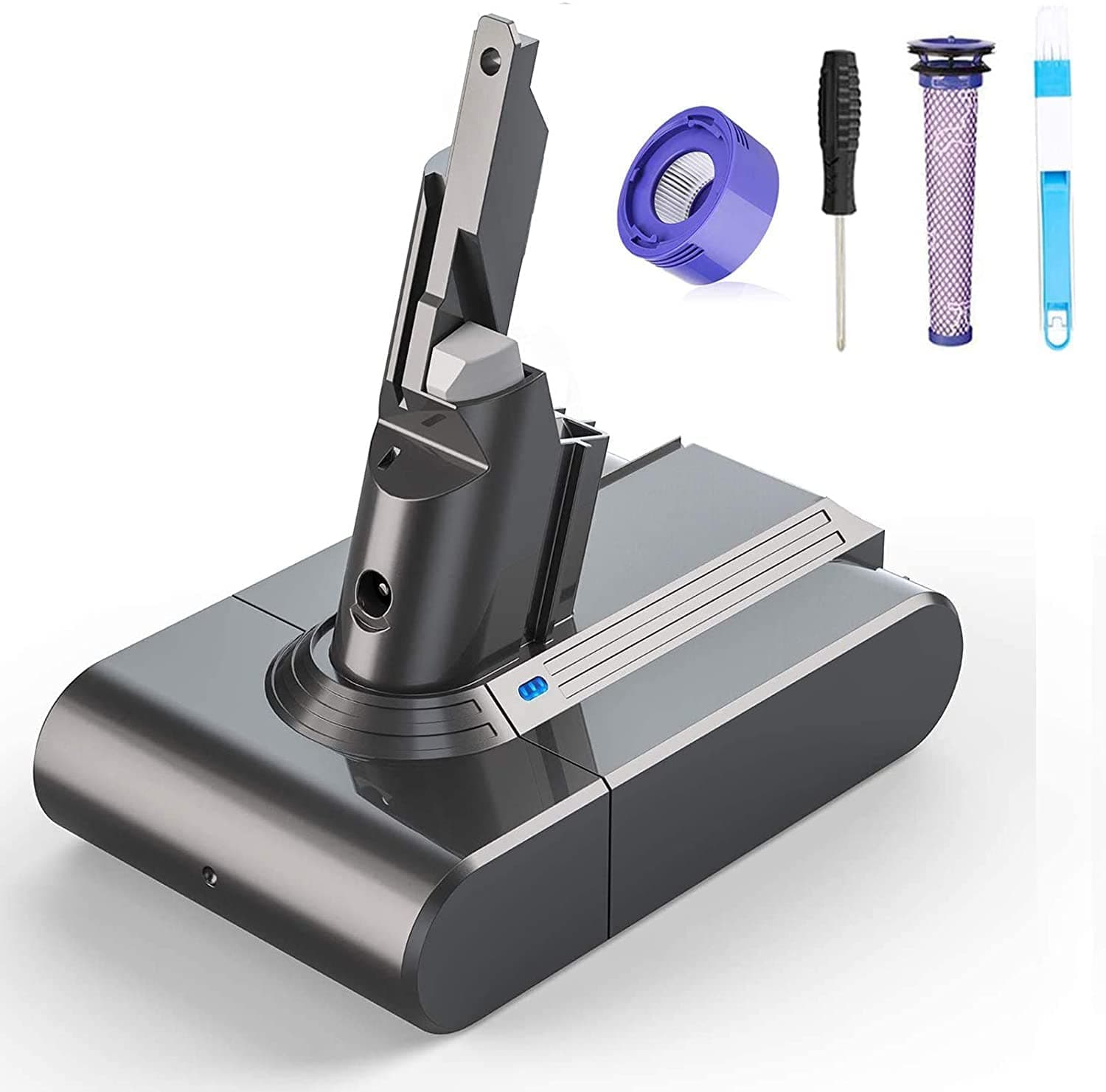 FLYLINKTECH 6000mAh V7 Batería, Batería de Repuesto para Dyson V7 SV11 Aspiradora Inalámbrica V7 Animal V7 Trigger + V7 Motorhead Pro V7 Fluffy V7 Matelas