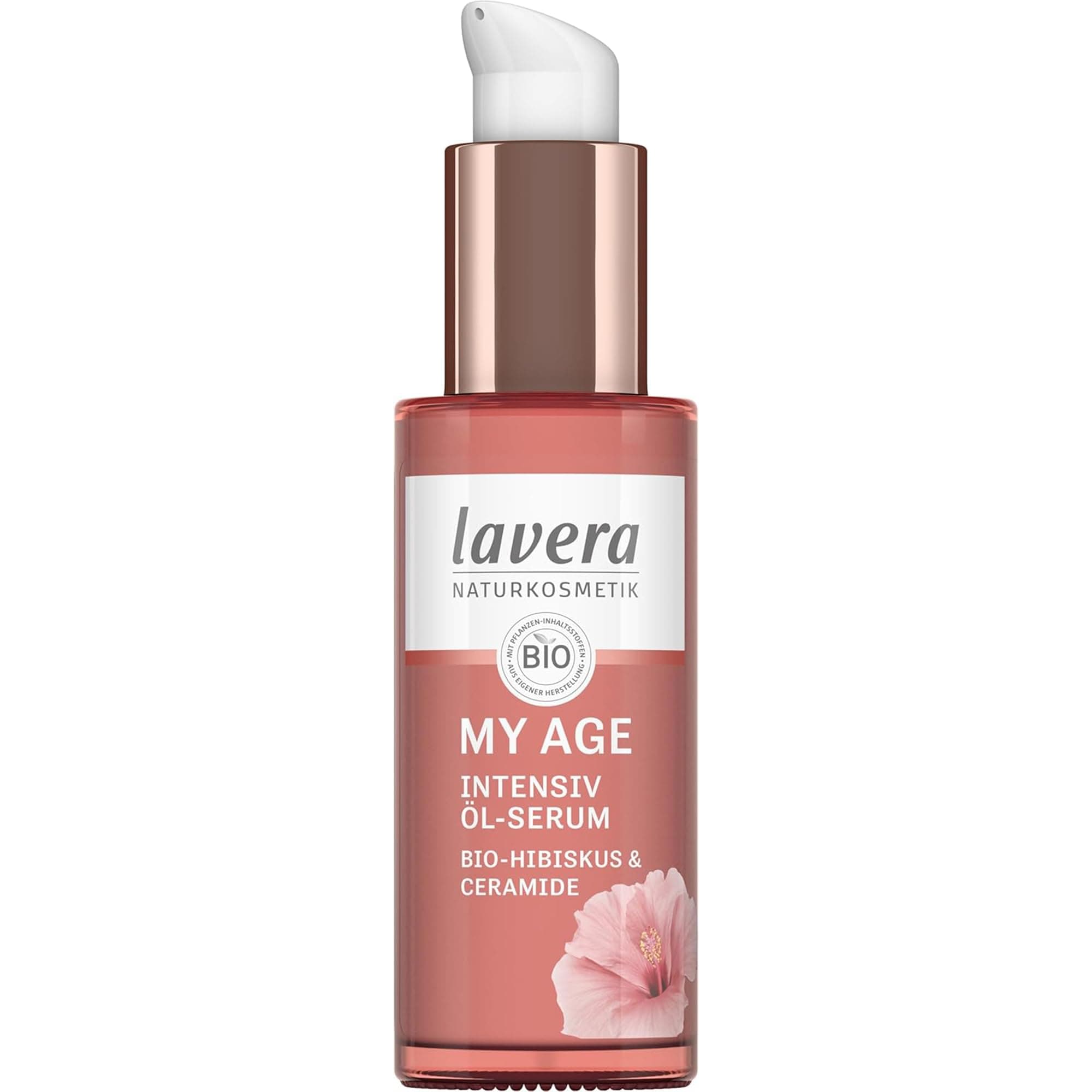lavera MY AGE Öl-Serum - mindert Pigmentflecken - Gesichtspflege für reife Haut - feuchtigkeitsspendend- vegan - Naturkosmetik - 30 ml