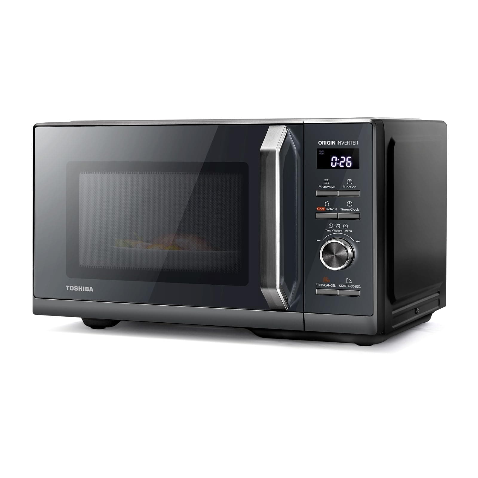 Toshiba MW3-AG25PFI(MG), Forno micro-ondas 25 L 3 em 1 900 W, Morandi cinzento brilhante, 6 programas, 10 níveis de potência, 7 menus automáticos, limpeza fácil