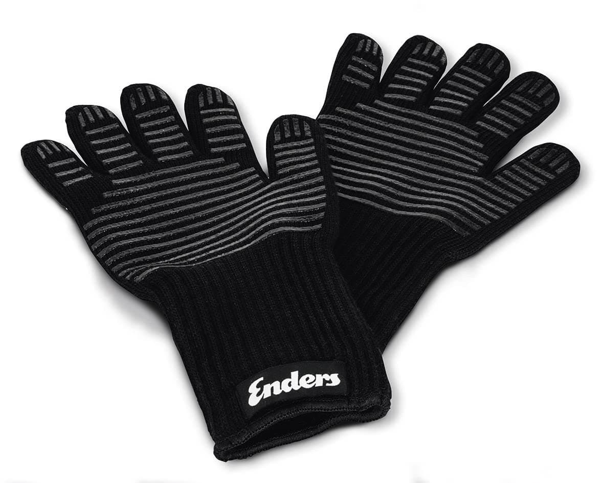 Enders® Grill Handschuhe aus feuerfestem Aramid, 8785, hitzebeständig, Handschuhe für Gas-Grill, BBQ, Backofen, Kamin, sicher und bequem, 2 Stück (1er Pack)