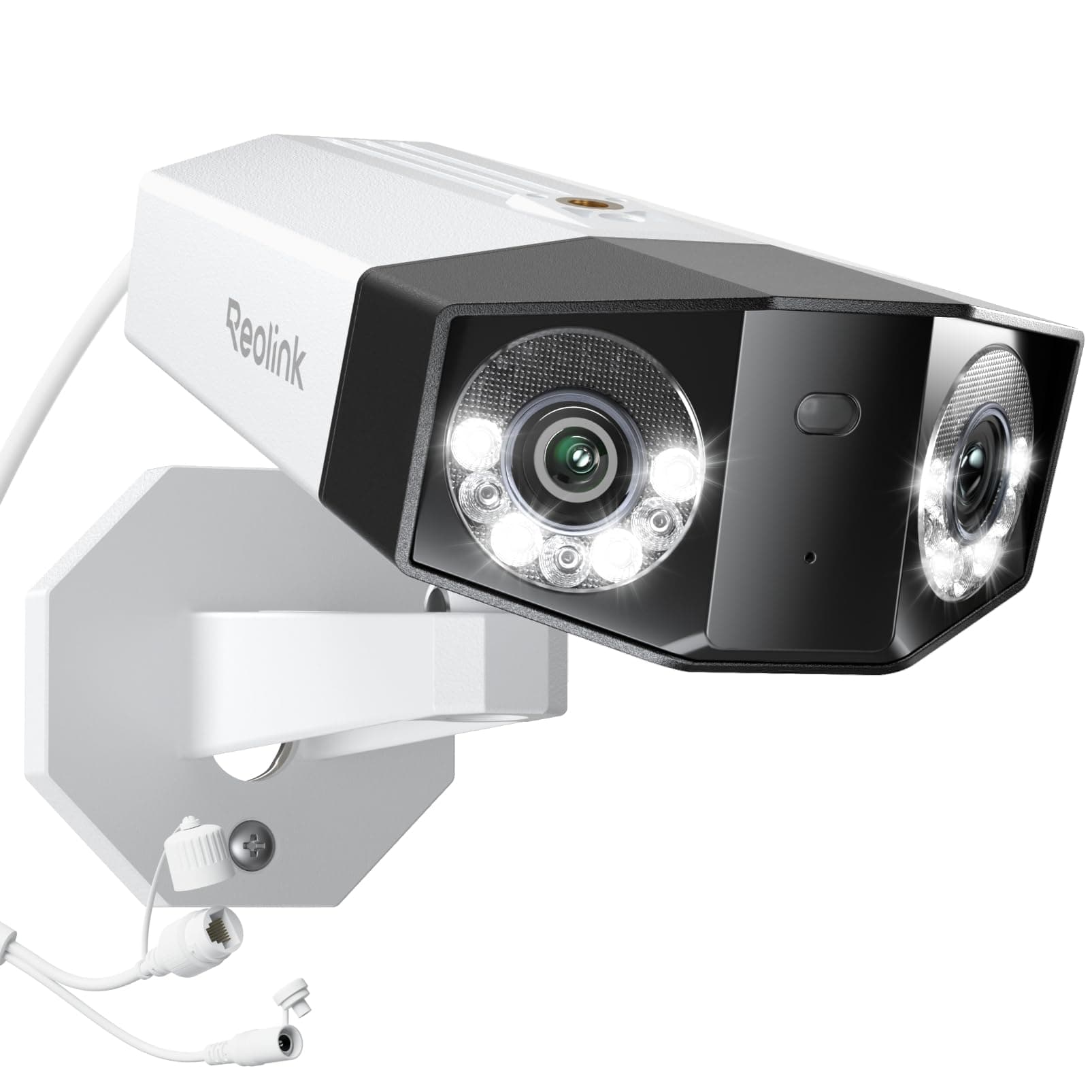 Reolink 16MP UHD Dual-Objektiv PoE Überwachungskamera außen mit 180° Panoramaansicht, Bewegungsspur, Farb-Nachtsicht, Personen-/Fahrzeug-/Tiererkennung, 2-Wege-Audio, 24/7 Aufzeichnung, Duo 3 PoE