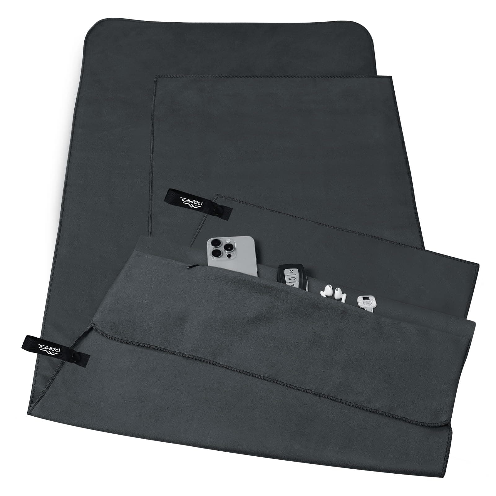 Pameil Toalla Gimnasio, Set de 2 Toallas Microfibra Gimnasio Compactas, Ultraligeras y de Secado Rápido, Toallas Deporte y Piscina, Fitness Handtuch-02