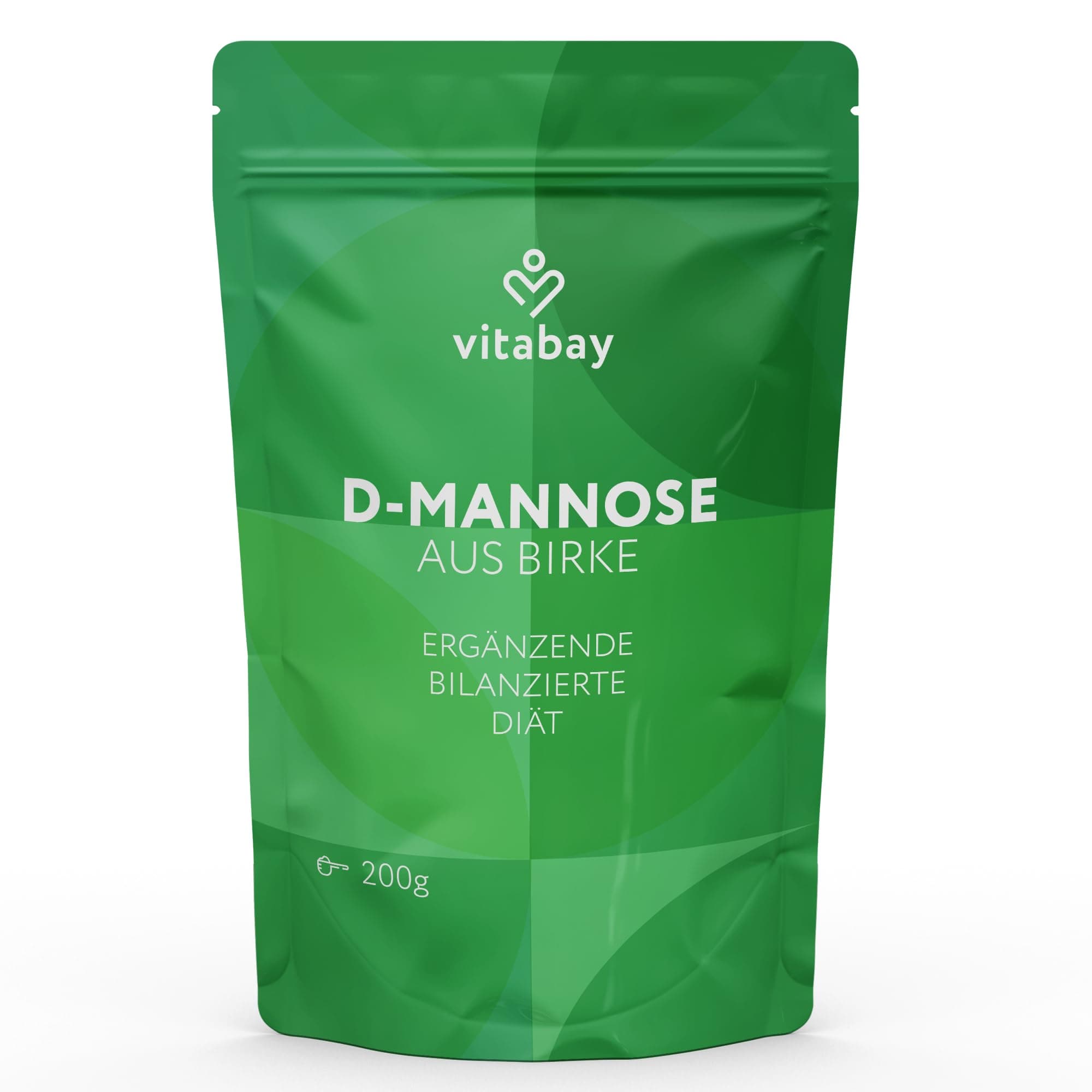 Vitabay D-Mannose Pulver aus Birke – 200 g veganes Pulver – frei von Zusatzstoffen – vegan – laborgeprüft in Deutschland – für 3 Monate Vorrat