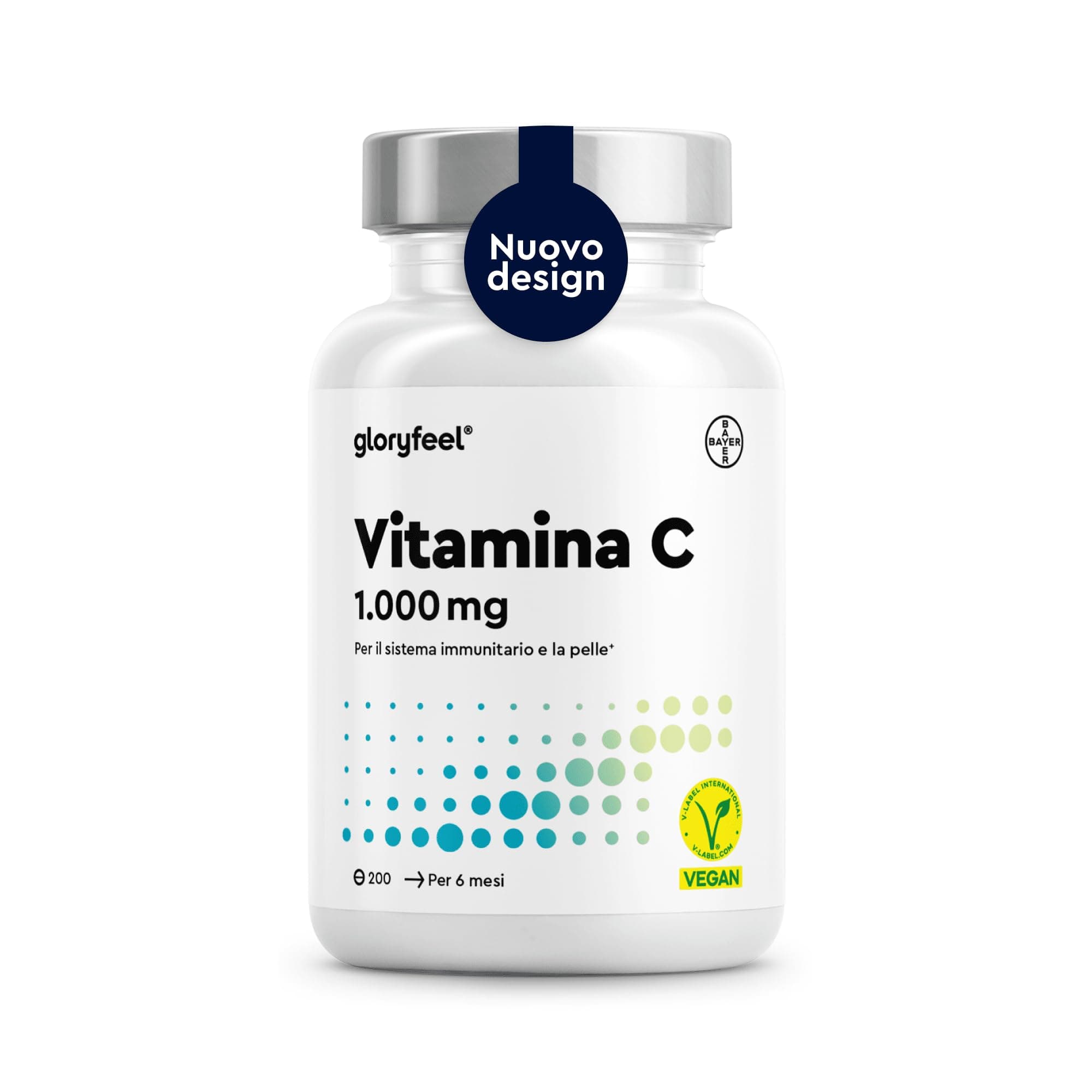 Vitamina C, Acido Ascorbico, Vitamina C 1000mg, Eletto PRODOTTO DELL'ANNO 2025, 200 Compresse Vegan (6+ mesi), Vitamin C Pura Compresse, Integratore Difese Immunitarie, Vitamin C Concentrata