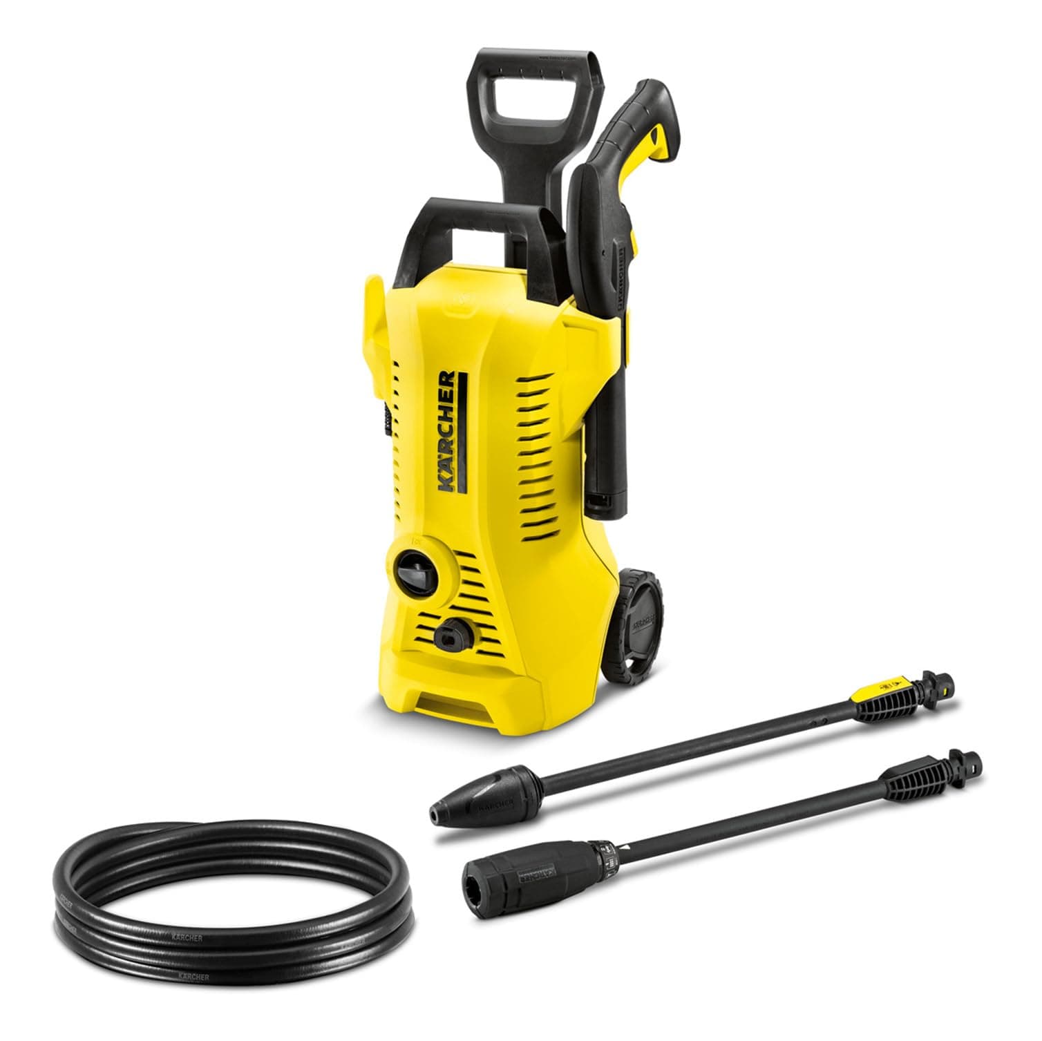 Kärcher Nettoyeur Haute Pression K 2 Power Control, Pression : Max. 110 Bar, Débit : 360 l/h, Surface : 20 m²/h, Filtre à Eau, Poids : 4,0 kg, Pistolet et Flexible Haute Pression, Rotabuse, Lance