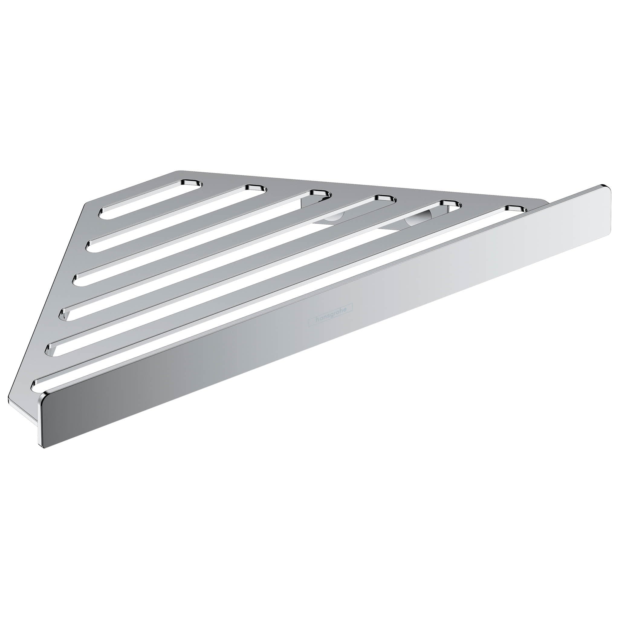 hansgrohe AddStoris - Tablette d'angle murale, Panier de douche, Étagère d'angle salle de bain, Étagère de douche d'angle, Porte-savon douche, Accessoires salle de bain, Chromé, 41741000