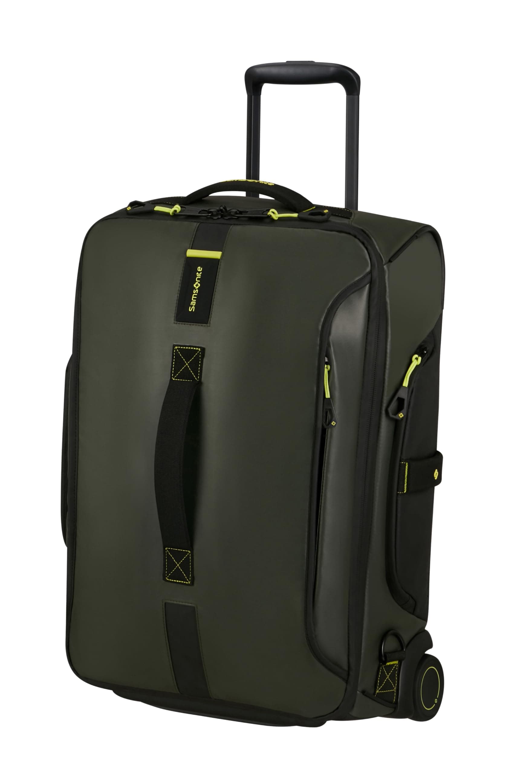 Samsonite Paradiver Light - Bolsa de Viaje con Ruedas y Función Mochila (55 cm), Small, Equipaje de Mano, Repelente al Agua, Ligero, 51L, Verde (Jungle Green)