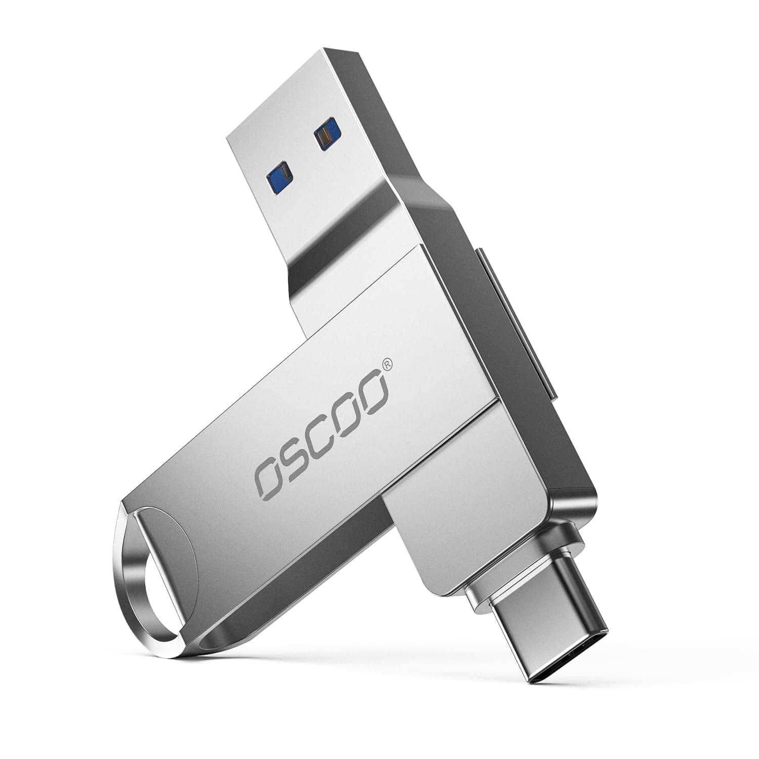 32GB USB Flash Drive USB 3.1 Gen1 Dual USB-C y USB-A Memoria USB Externa Pendrive, Velocidad de Lectura hasta 100MB/s Unidad de Pulgar portátil para Smartphones, portátiles y tabletas