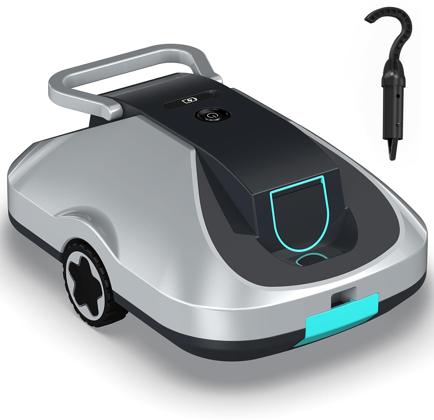 Robot Piscine sans Fil, Robot aspirateur piscine sans fil, 200Min d’Autonomie, Retour Automatique, Filtration Ultra-Fine, Navigation Intelligente, Compact et Portable pour Piscines Hors Sol 232 m²